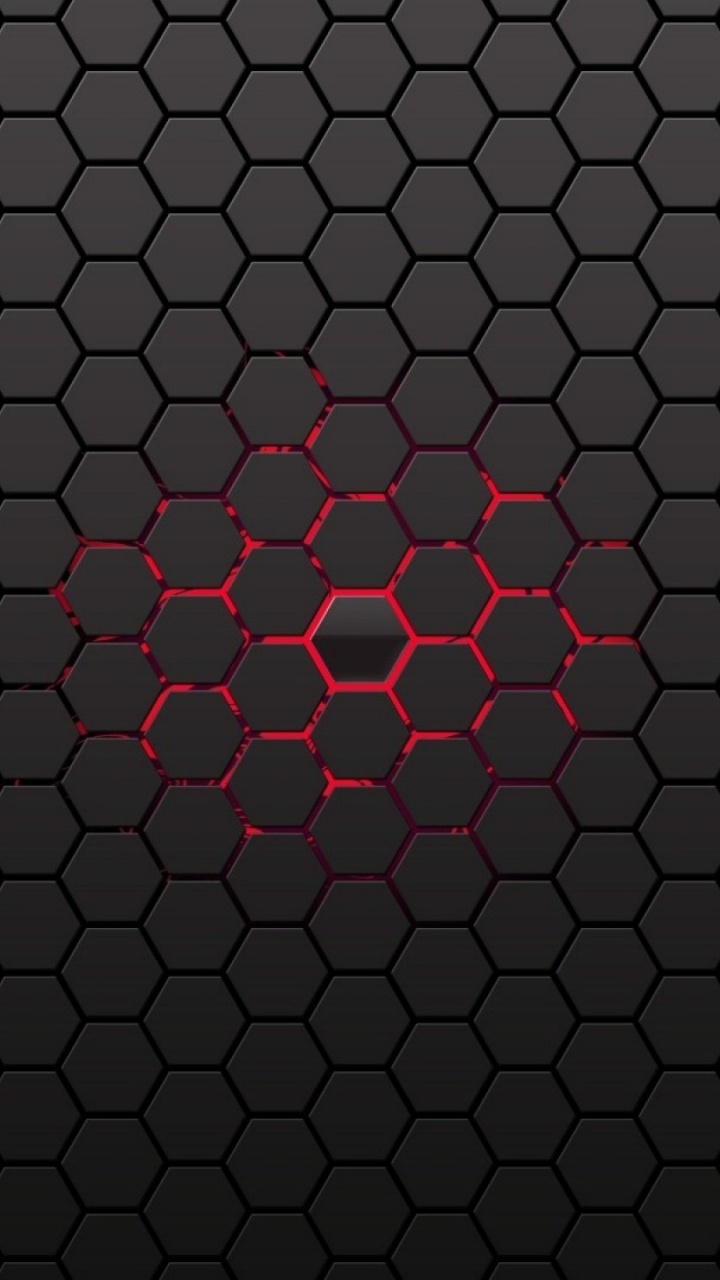 Обои красный цвет, узор, дизайн, круг, металл в разрешении 720x1280