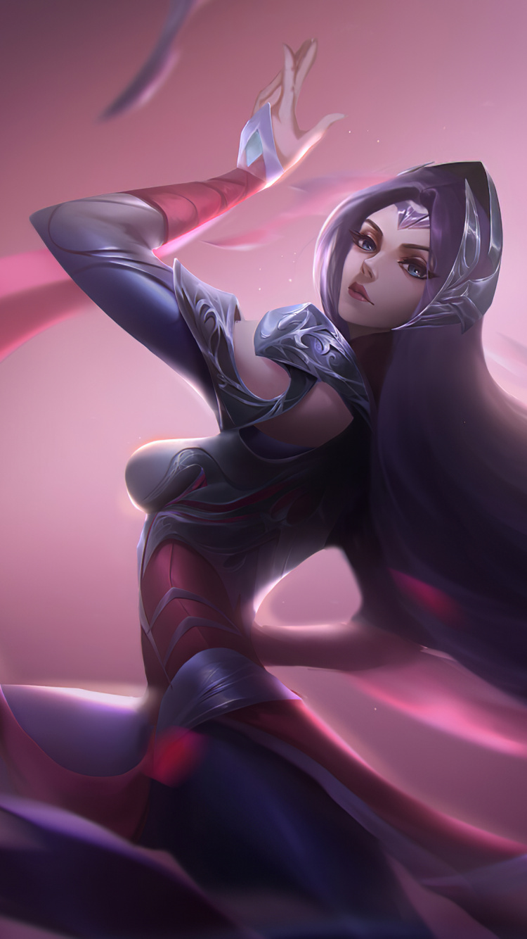 Обои пурпур, Фиолетовый, иллюстрация, демон, арт в разрешении 750x1334