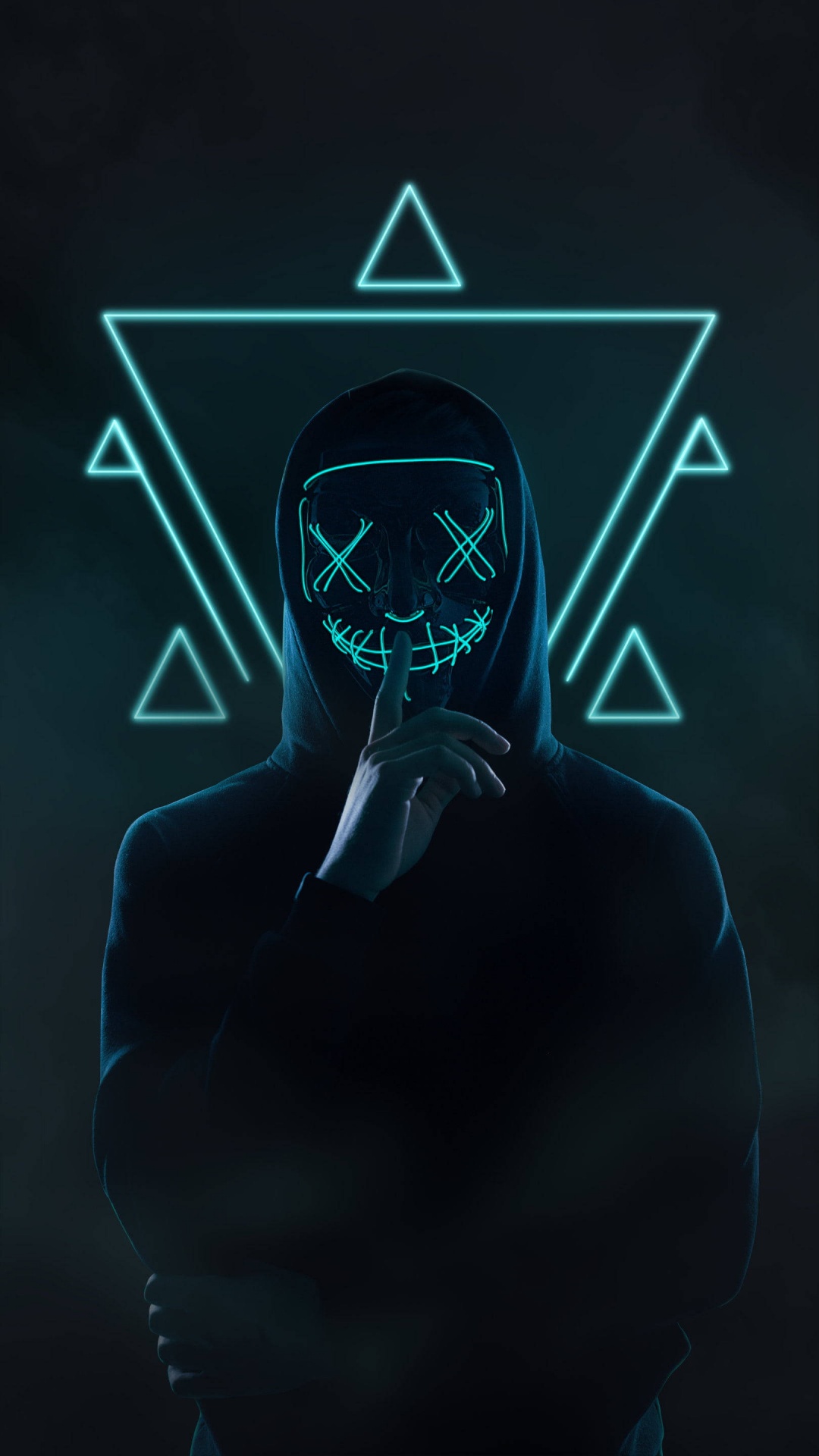 Обои неон, лазурный, рукав, арт, Аква в разрешении 1080x1920