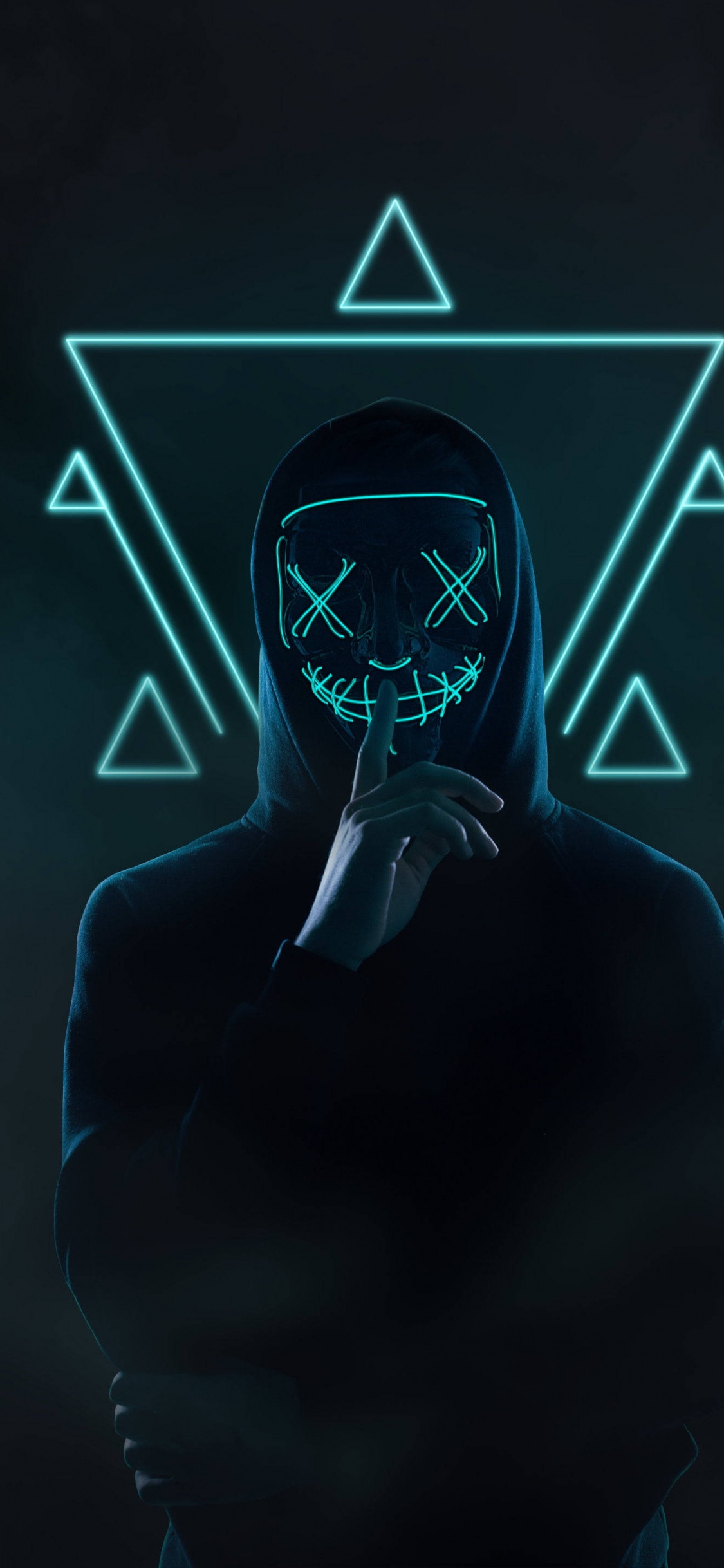 Обои неон, лазурный, рукав, арт, Аква в разрешении 1125x2436