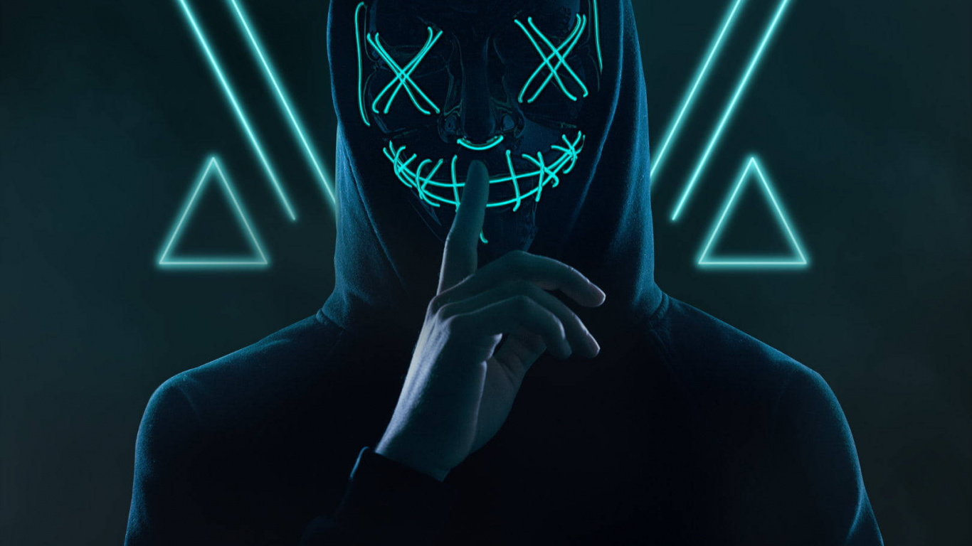 Обои неон, лазурный, рукав, арт, Аква в разрешении 1366x768