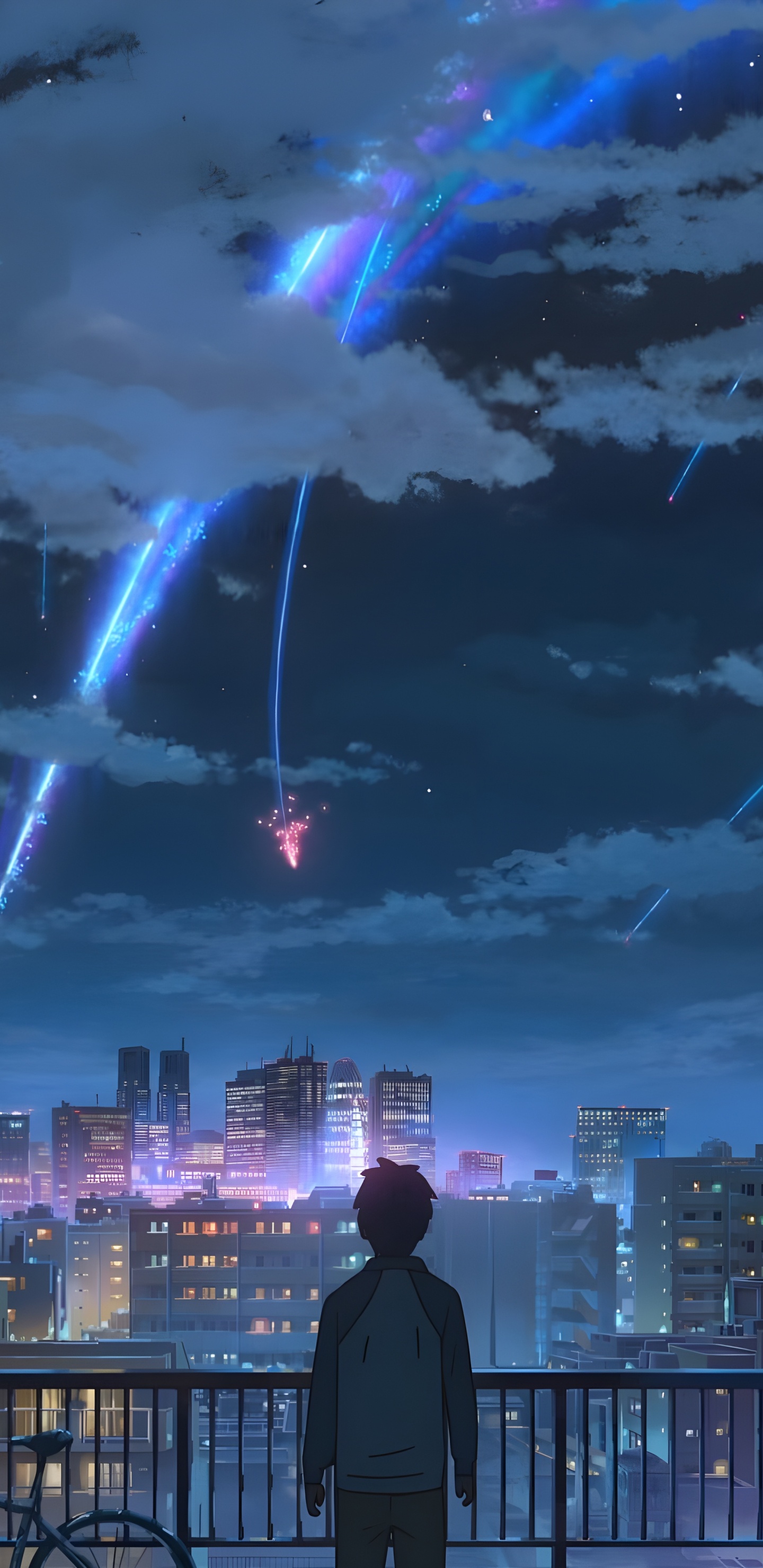 Обои ваше имя, Miyamizu Mitsuha, Таки Тачибана, аниме, атмосфера в разрешении 1440x2960