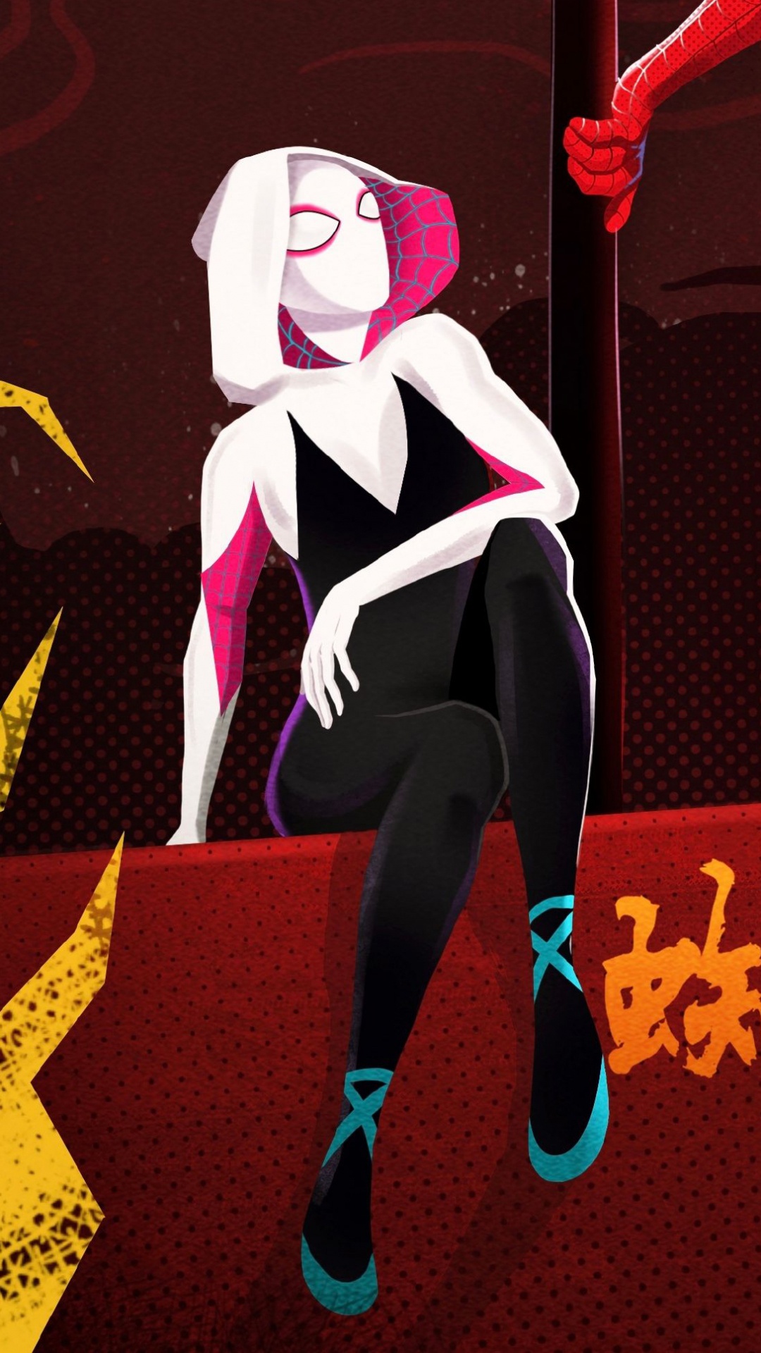 Обои Майлз Моралес, человек-паук, иллюстрация, веном, графический дизайн в разрешении 1080x1920