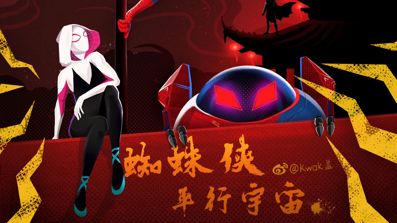 Обои Майлз Моралес, человек-паук, иллюстрация, веном, графический дизайн в разрешении 1280x720