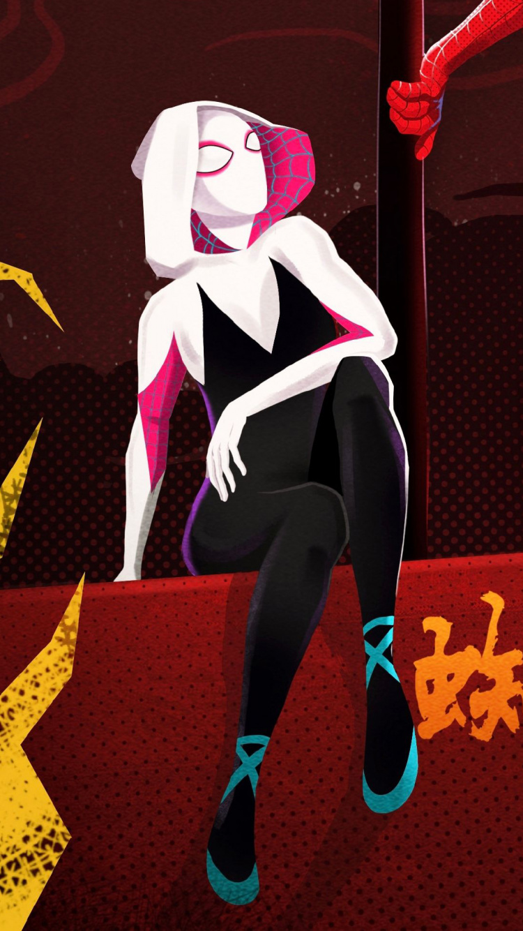Обои Майлз Моралес, человек-паук, иллюстрация, веном, графический дизайн в разрешении 750x1334