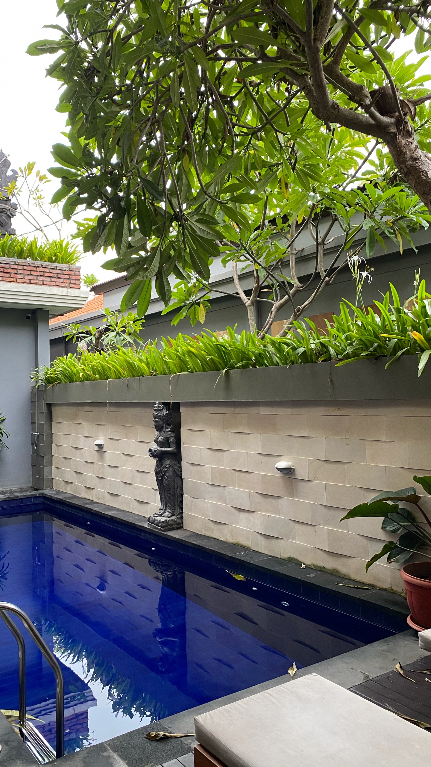 Обои бали, плавательный бассейн, недвижимость, вода, мажорель синий в разрешении 1440x2560