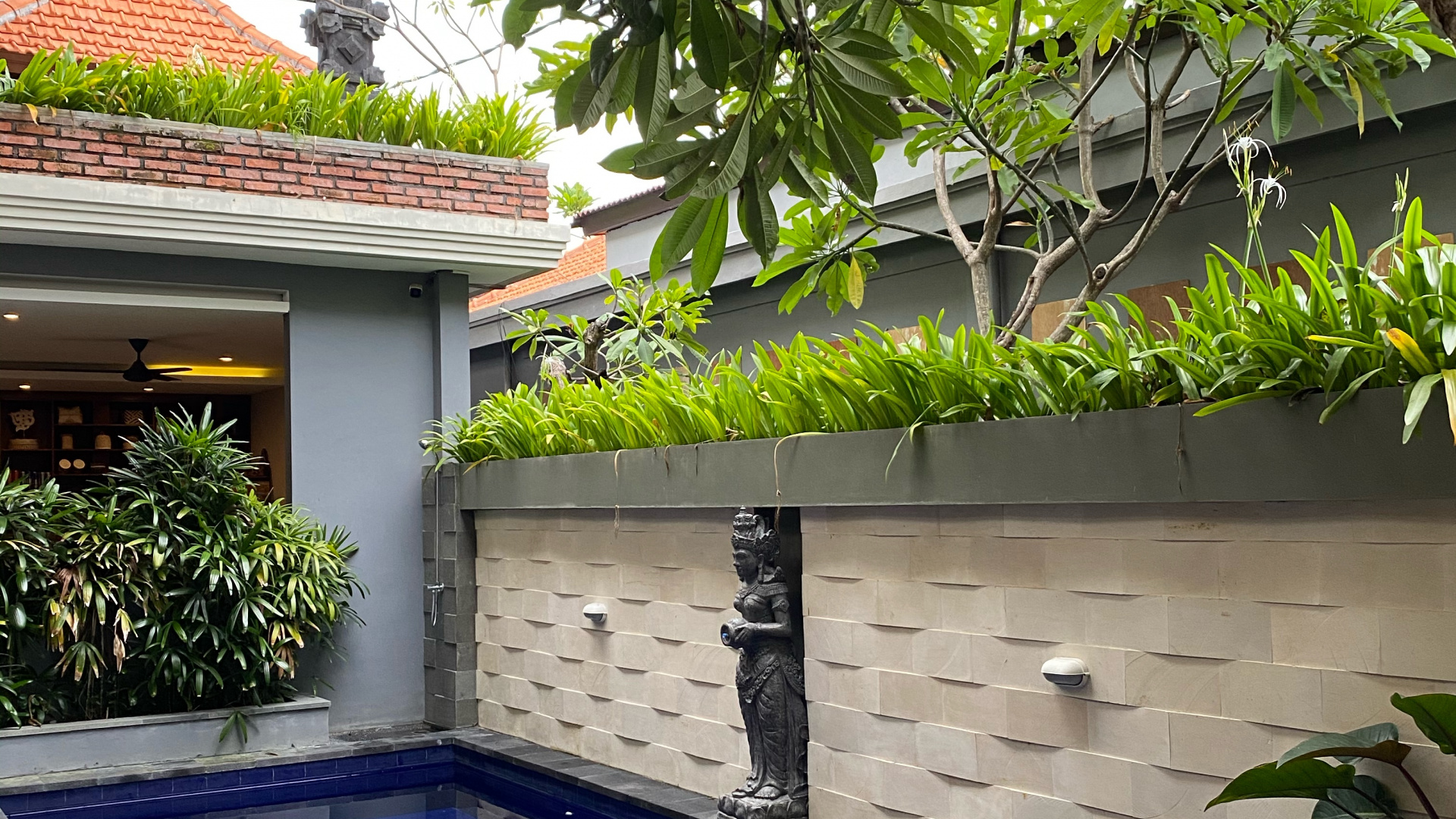 Обои бали, плавательный бассейн, недвижимость, вода, мажорель синий в разрешении 1920x1080