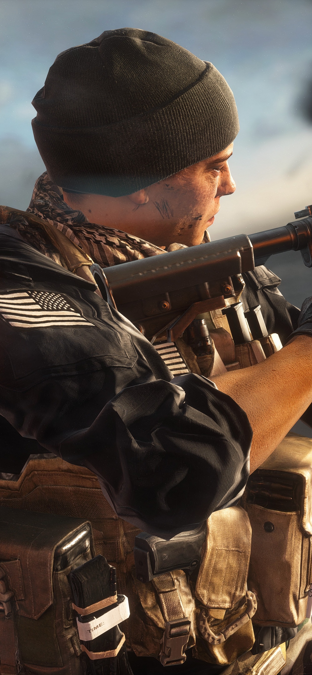 Обои компьютерная игра, солдат, battlefield 1, пулемет, electronic arts в разрешении 1242x2688