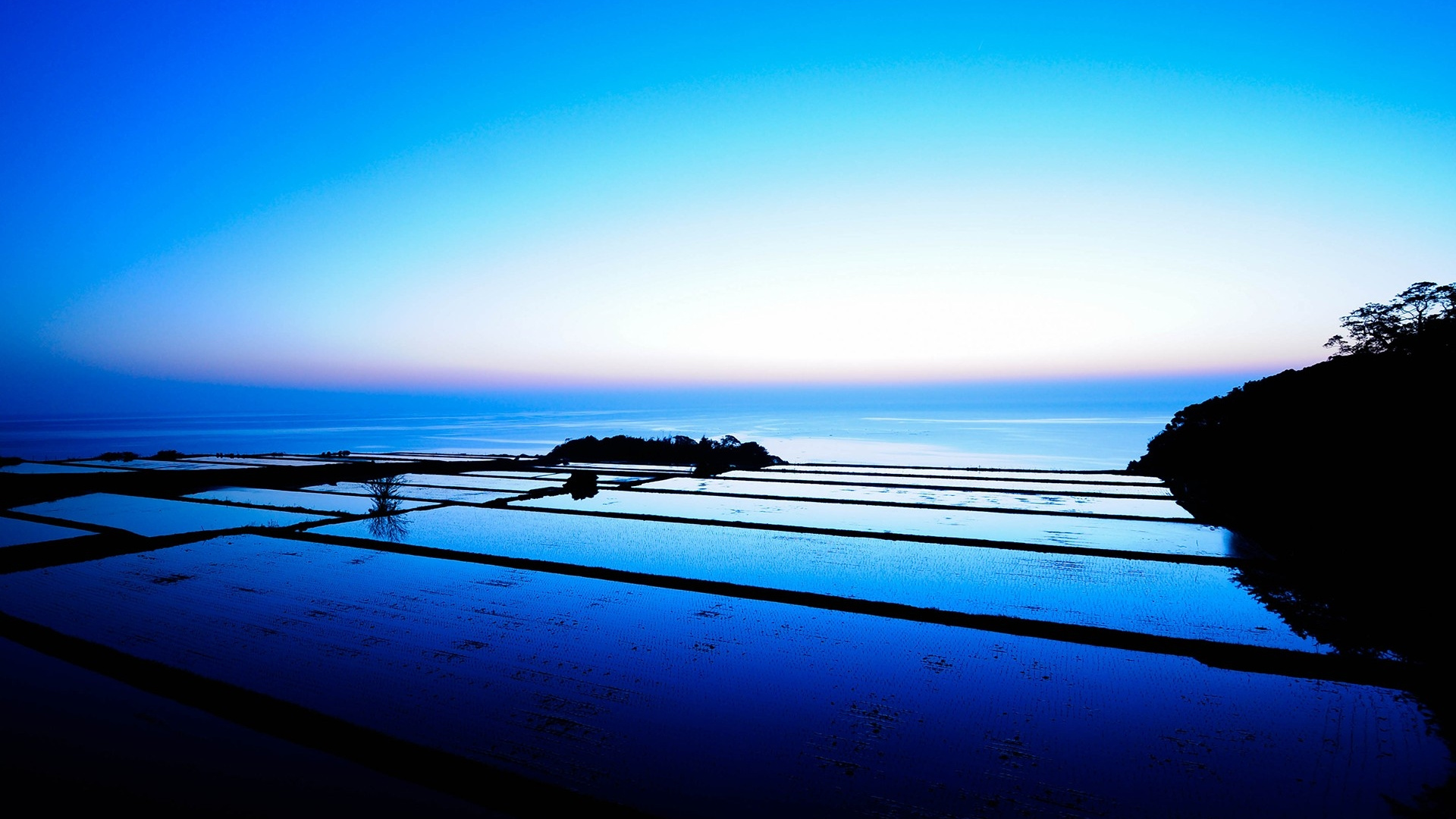 Обои синий, горизонт, море, вода, океан в разрешении 1920x1080