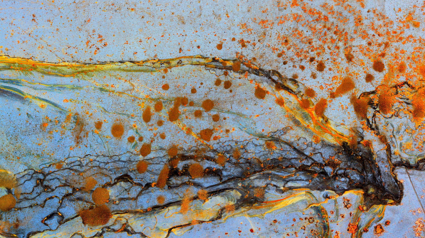 Обои живопись, цвет, арт, ржавчина, дерево в разрешении 1366x768