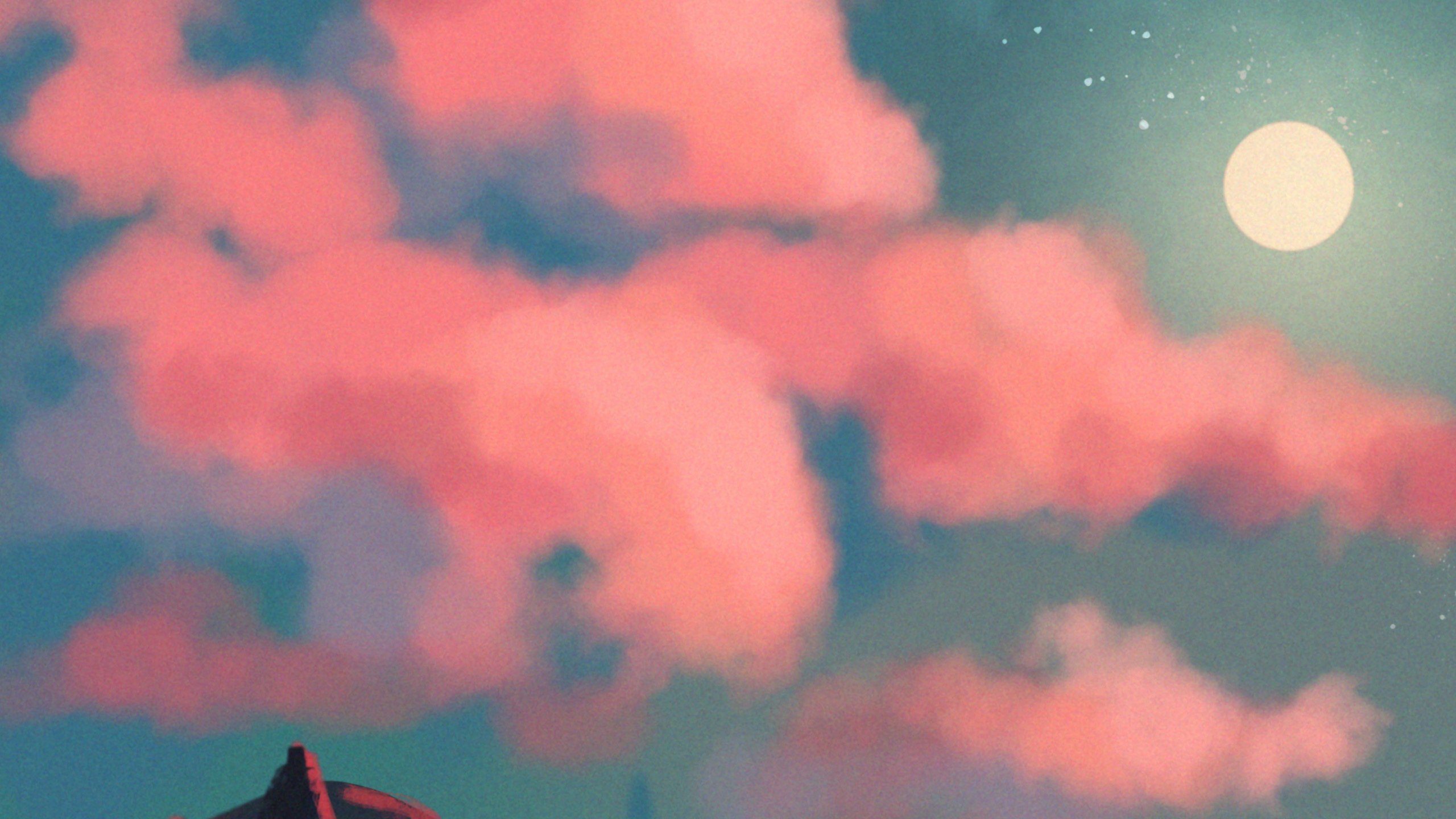 Обои облако, вода, атмосфера, послесвечение, свет в разрешении 2560x1440