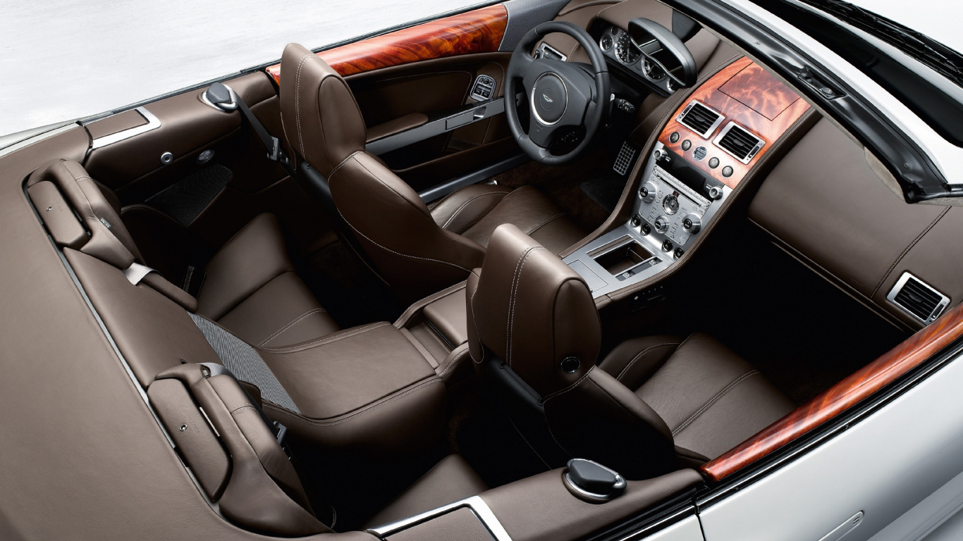 Обои Астон Мартин, Астон Мартин дбс, рулевое колесо, средний кронштейн, руль в разрешении 1366x768