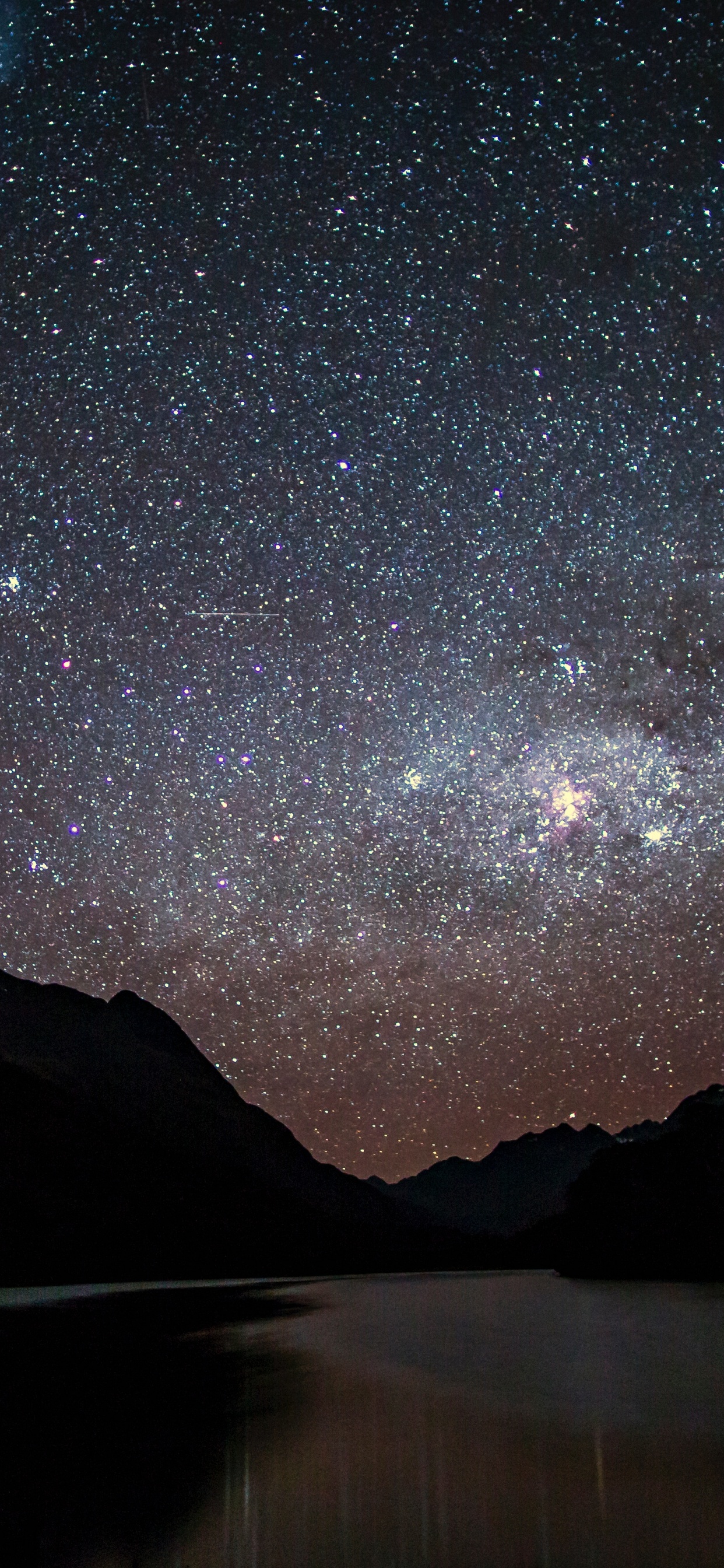 Обои ночь, Галактика, Млечный Путь, астрономический объект, звезда в разрешении 1242x2688