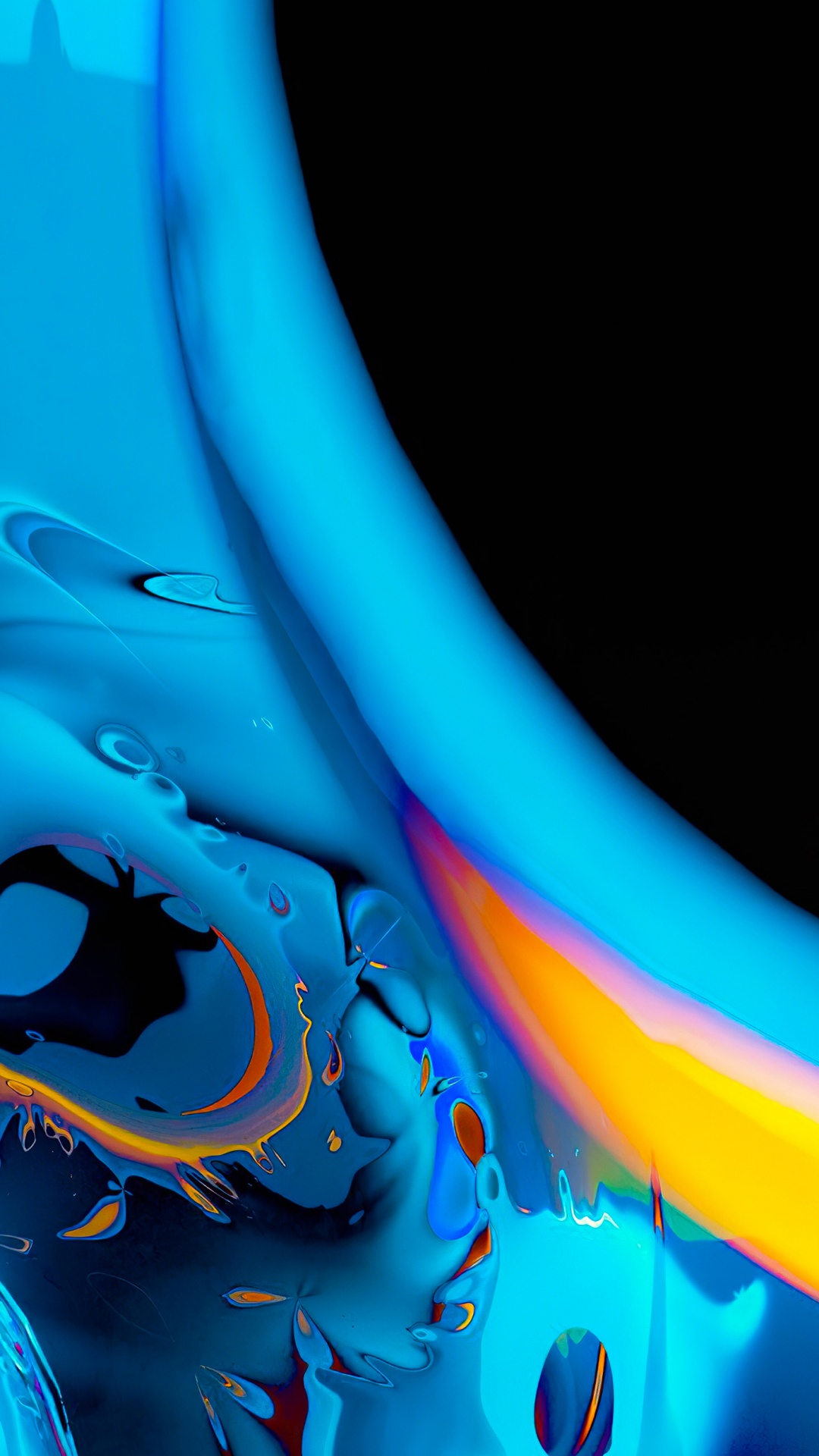 Обои телефон, каракули стены, жидкий, вода, лазурный в разрешении 1080x1920