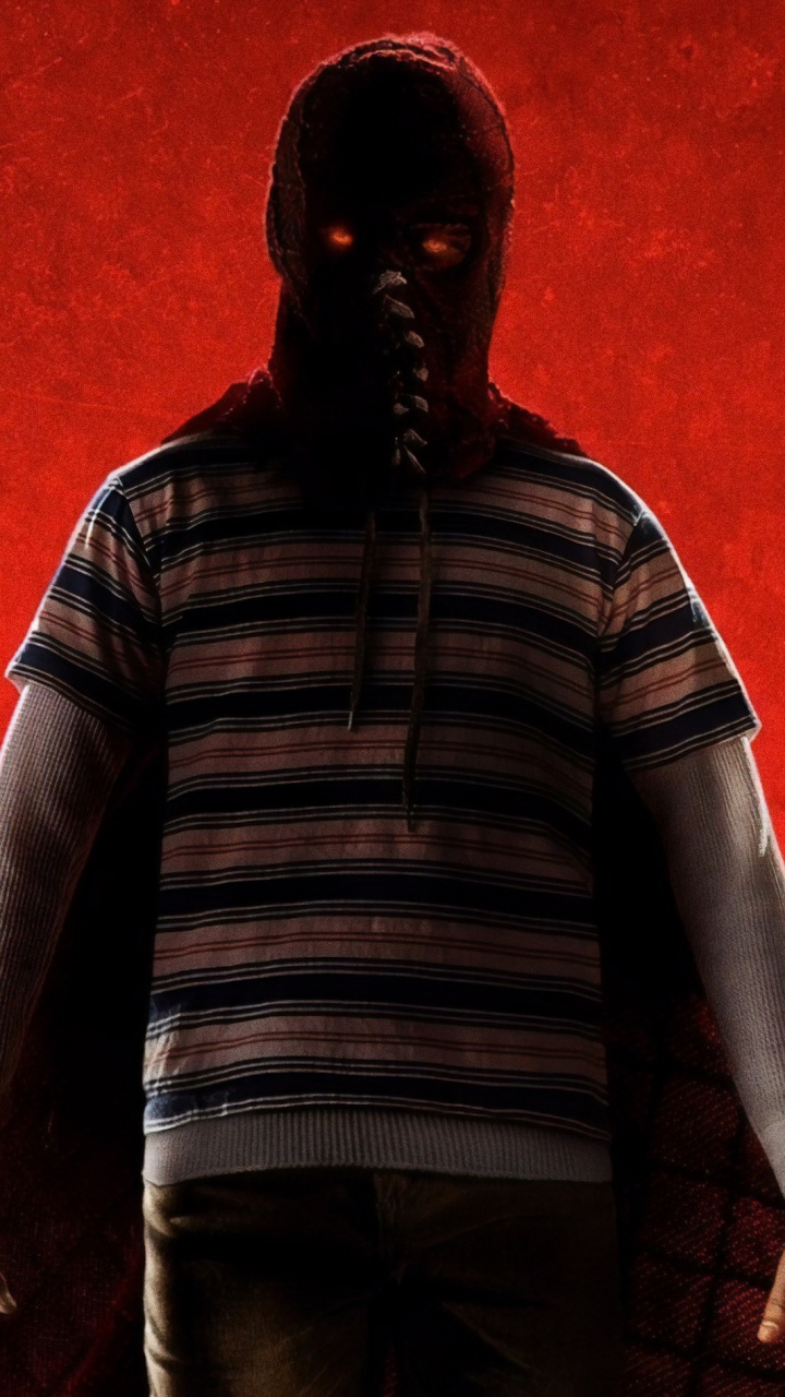 Обои красный цвет, темнота, верхняя одежда, плоть, brightburn кино в разрешении 720x1280