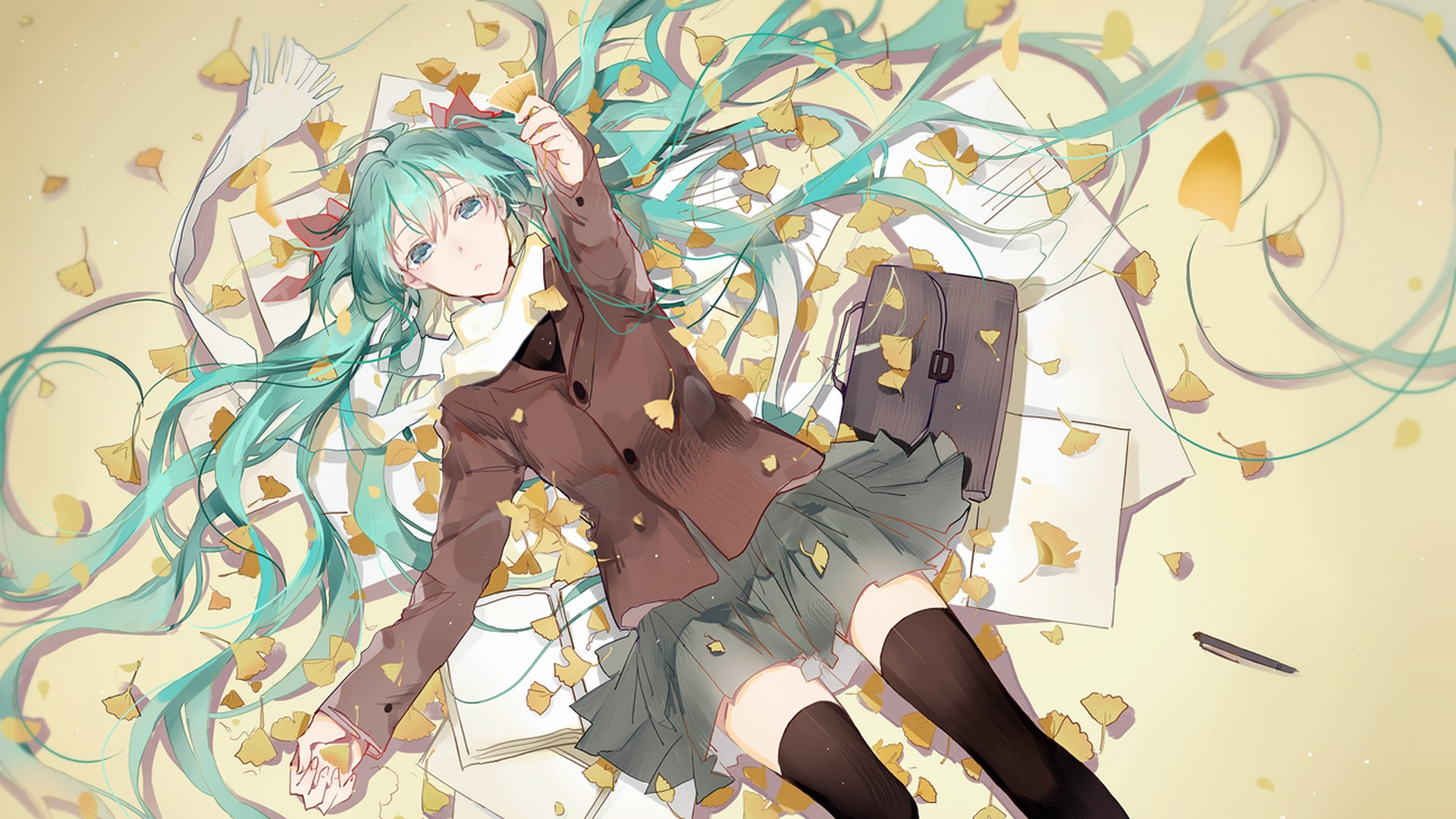 Обои Хацунэ Мику, вокалоид, megurine лука, аниме, иллюстрация в разрешении 1920x1080