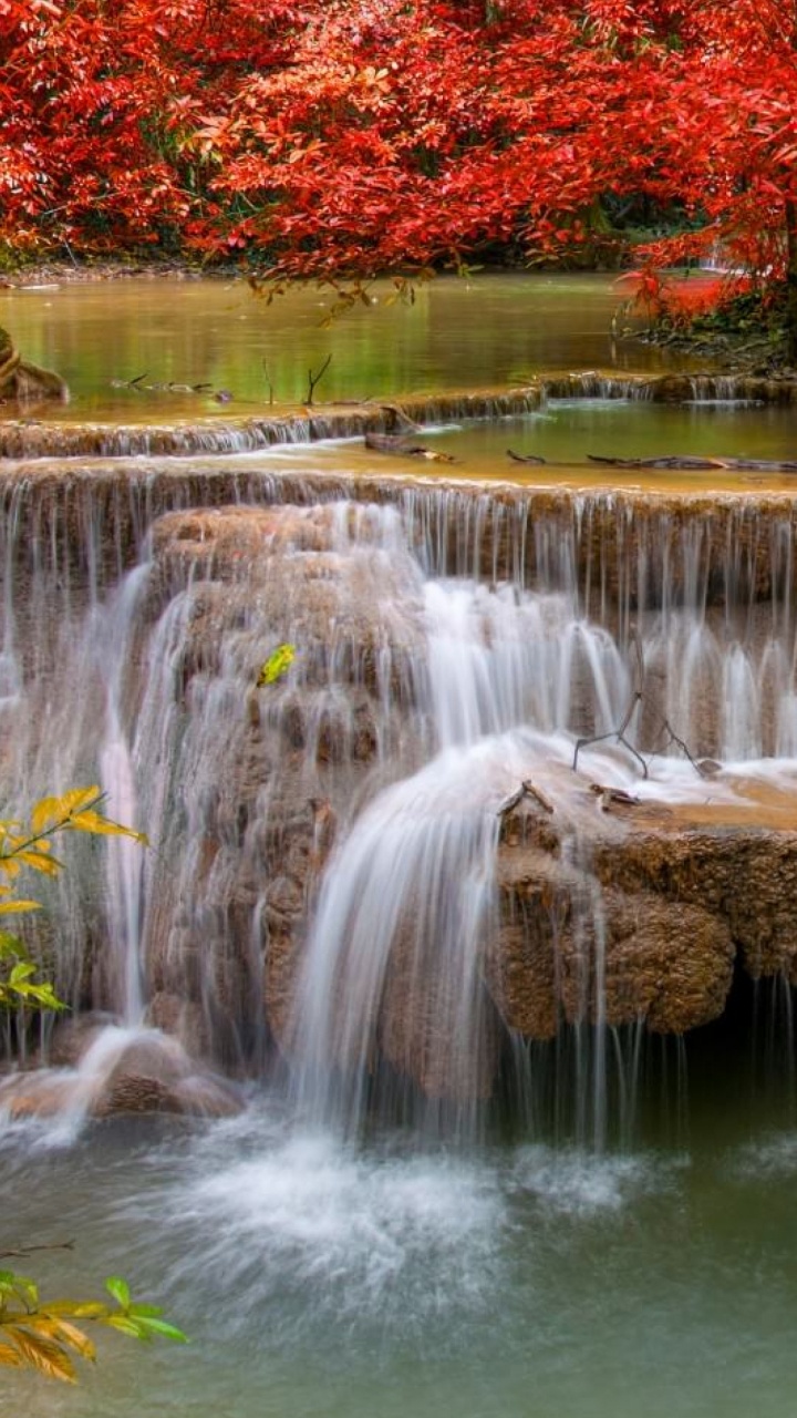 Обои водопад, природа, водоем, вода, водоток в разрешении 720x1280