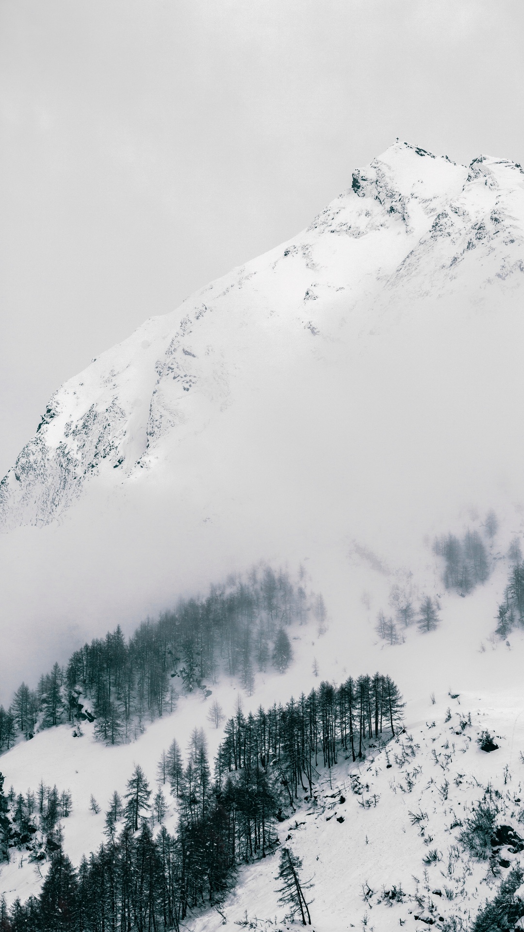 Обои Апартаменты Grogasteiger, горный перевал, зима, пейзажи гор, снег в разрешении 1080x1920