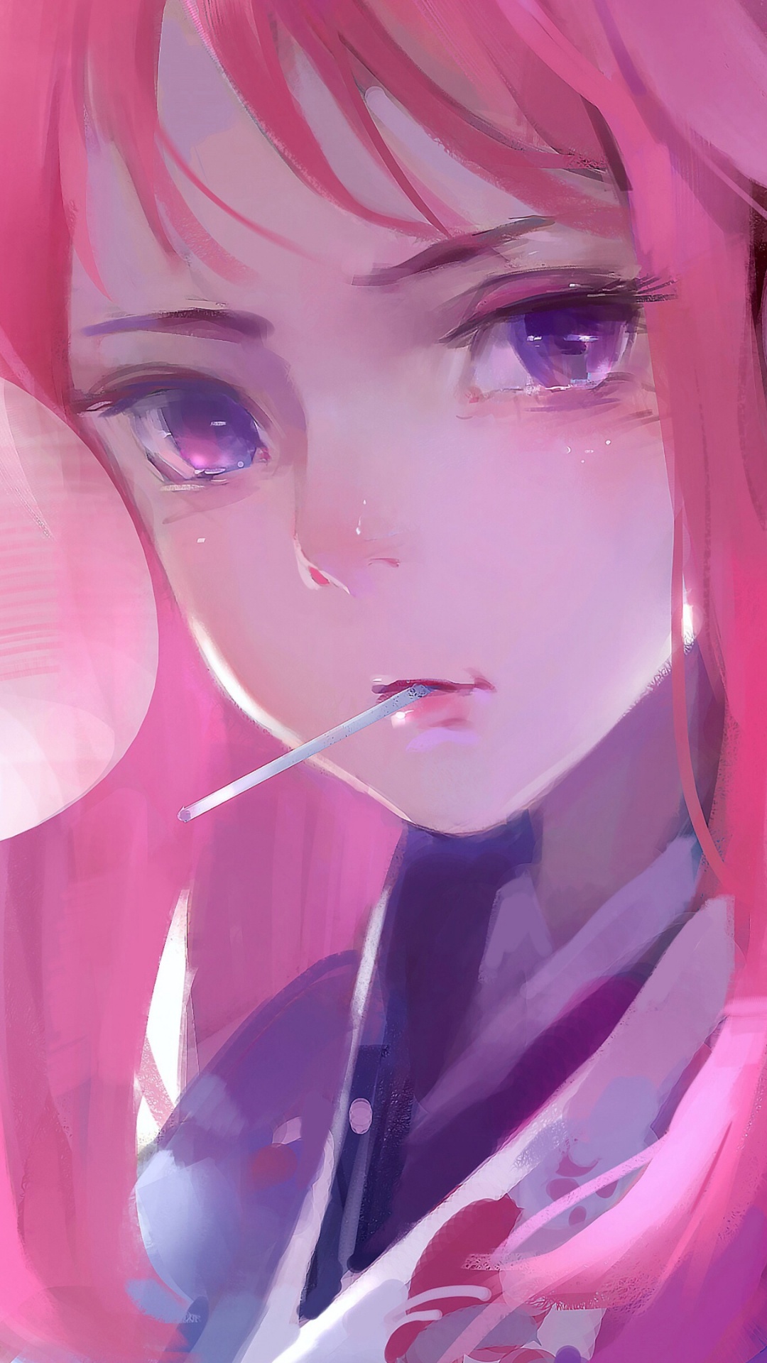 Обои аниме, розовый, мультфильм, Фиолетовый, пурпурный цвет в разрешении 1080x1920