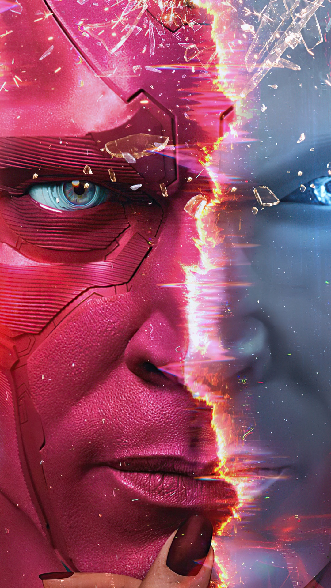 Обои видение, wandavision, Ванда Maximoff, супергерой, пурпур в разрешении 1080x1920