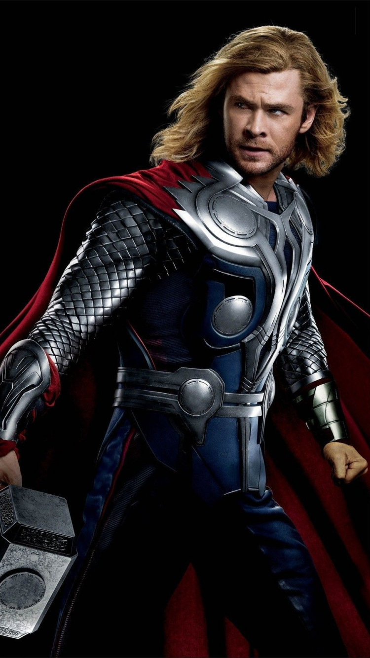 Обои ТОР, супергерой, фигурка, темнота, вымышленный персонаж в разрешении 750x1334