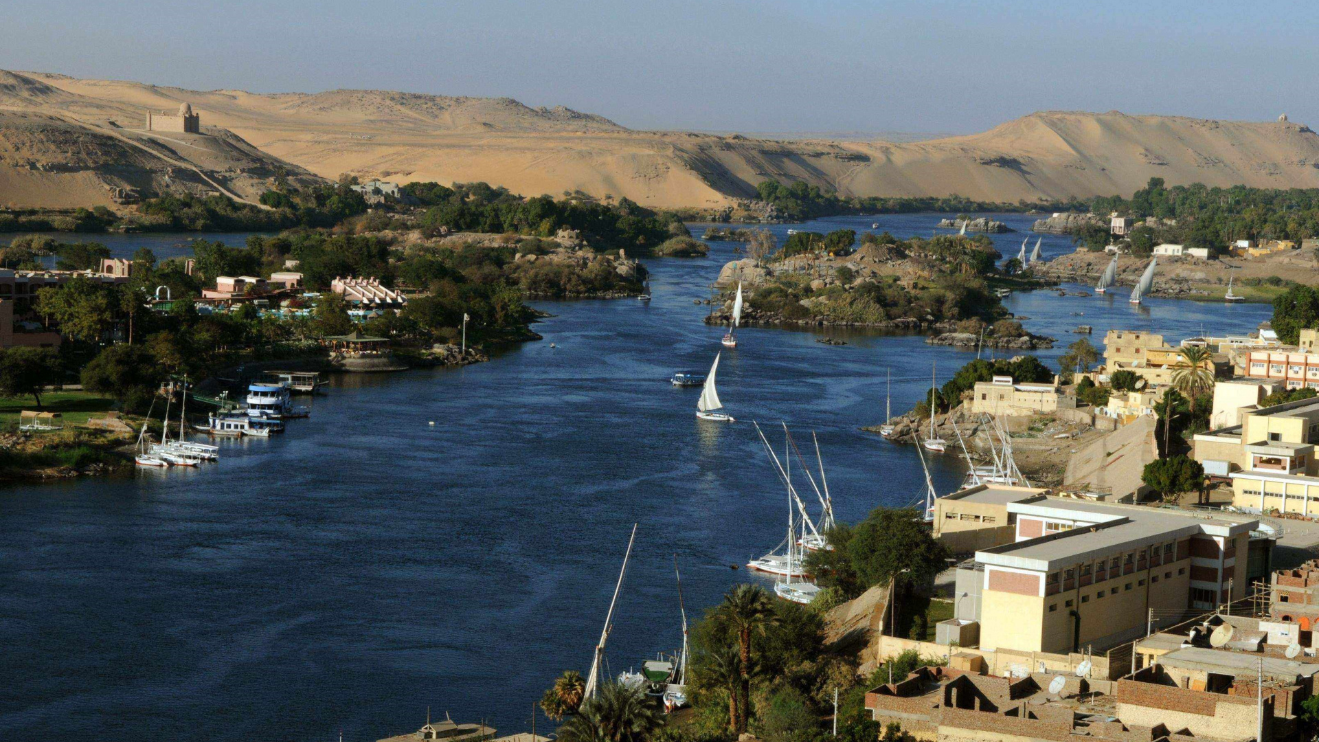 Обои Асуан, Нил, Луксор, Каир, водоем в разрешении 1920x1080