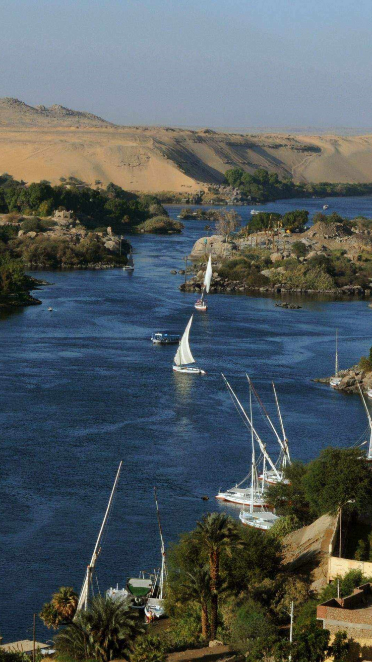 Обои Асуан, Нил, Луксор, Каир, водоем в разрешении 750x1334