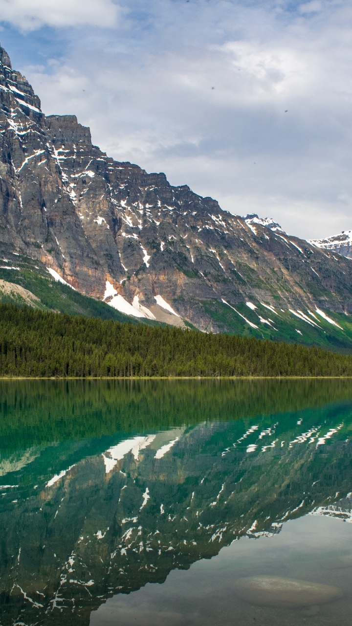 Обои фьорд, пейзажи гор, горный хребет, Крепление Хефрена, горная станция в разрешении 720x1280