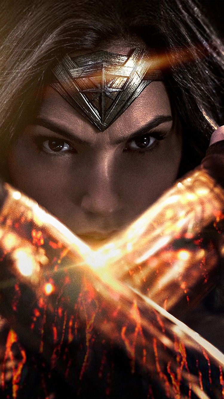 Обои чудоженщина, темнота, комиксы dc, девушка, полночь в разрешении 750x1334