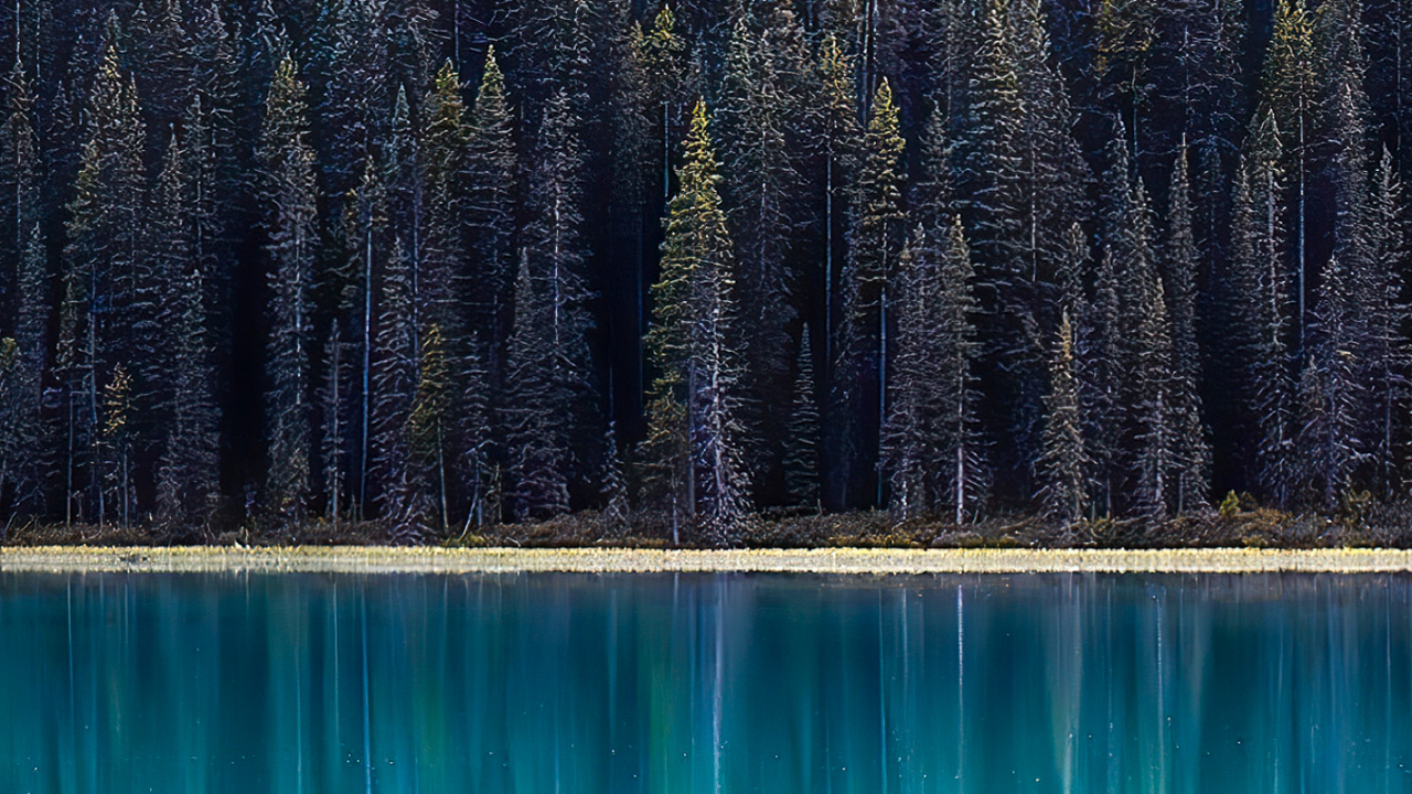 Обои отражение, вода, гидроресурсы, экорегион, синий в разрешении 1280x720