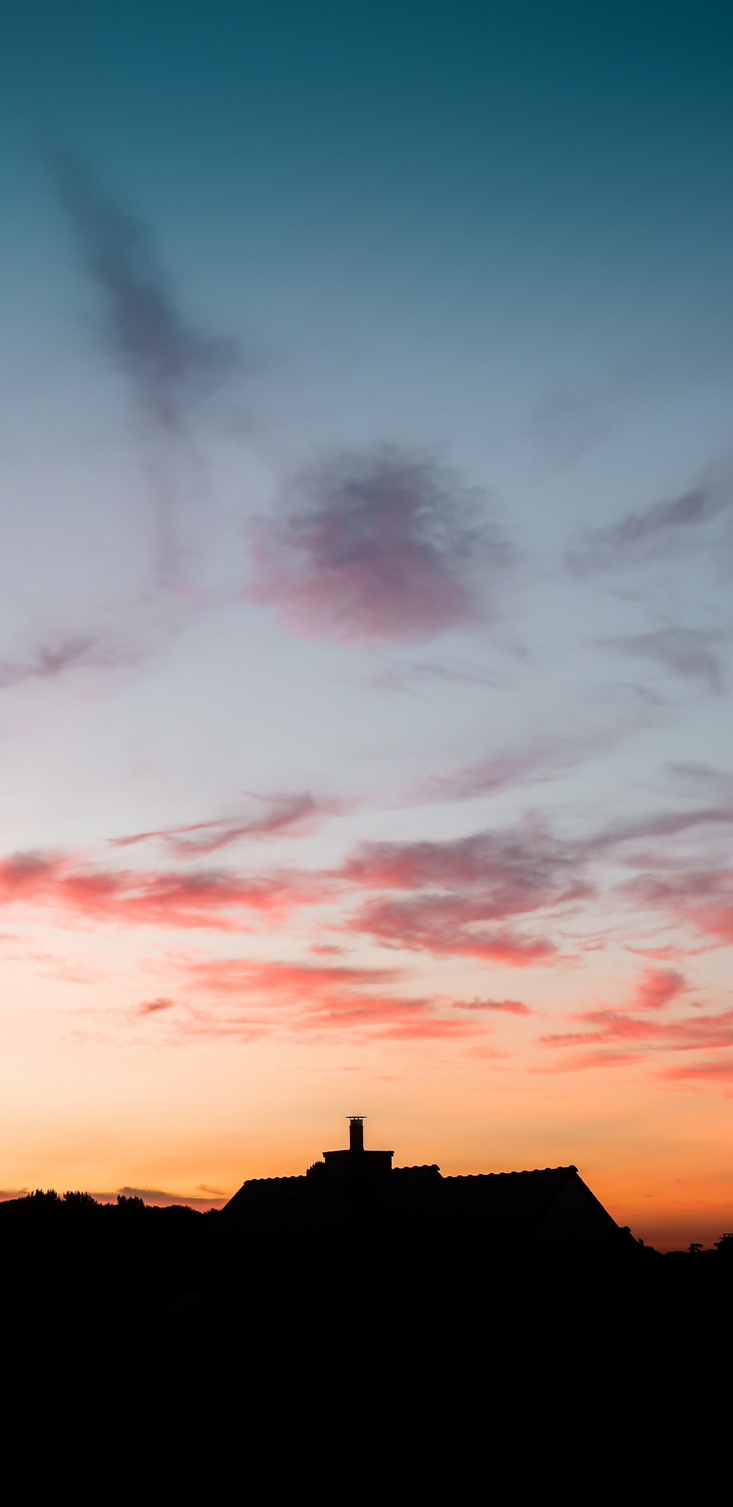 Обои рассвет, закат, послесвечение, облако, горизонт в разрешении 1440x2960