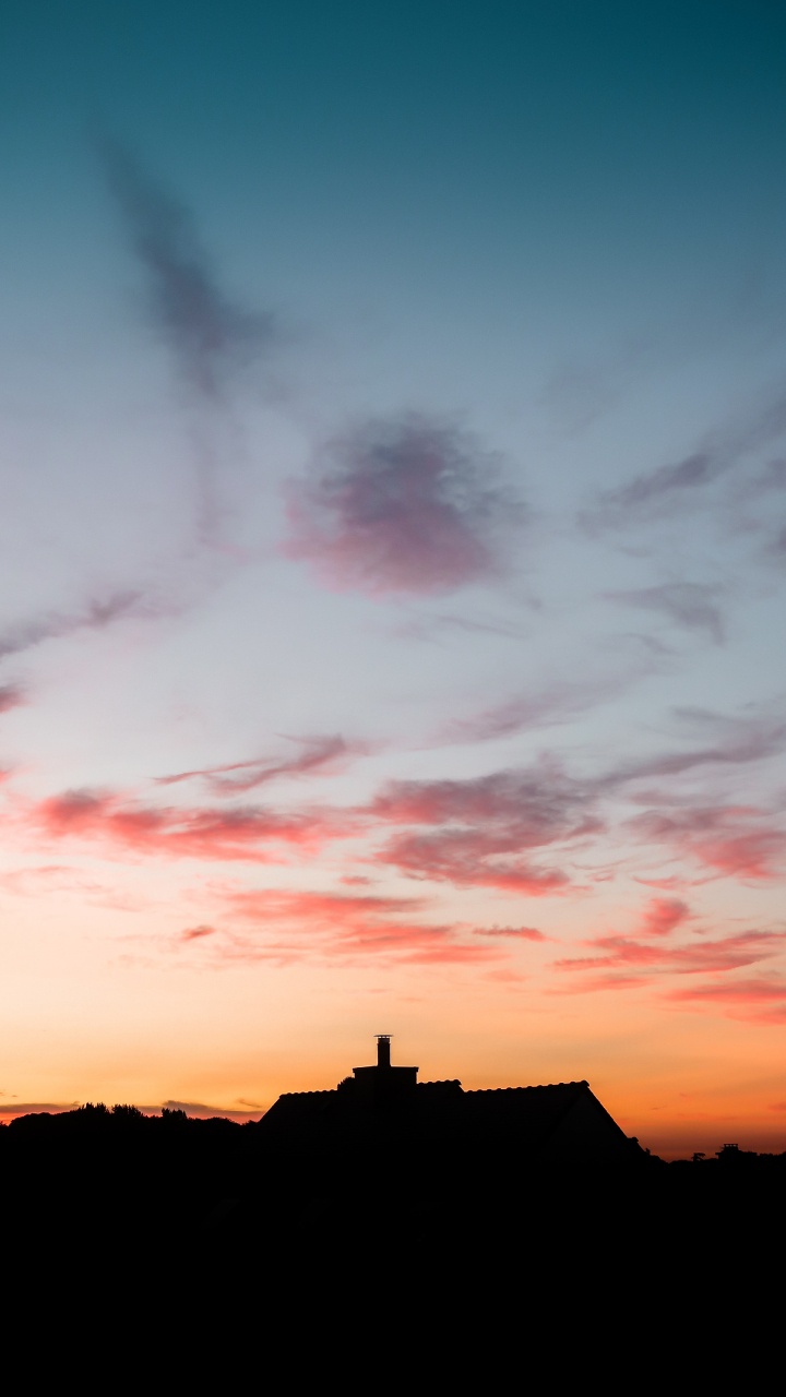 Обои рассвет, закат, послесвечение, облако, горизонт в разрешении 720x1280