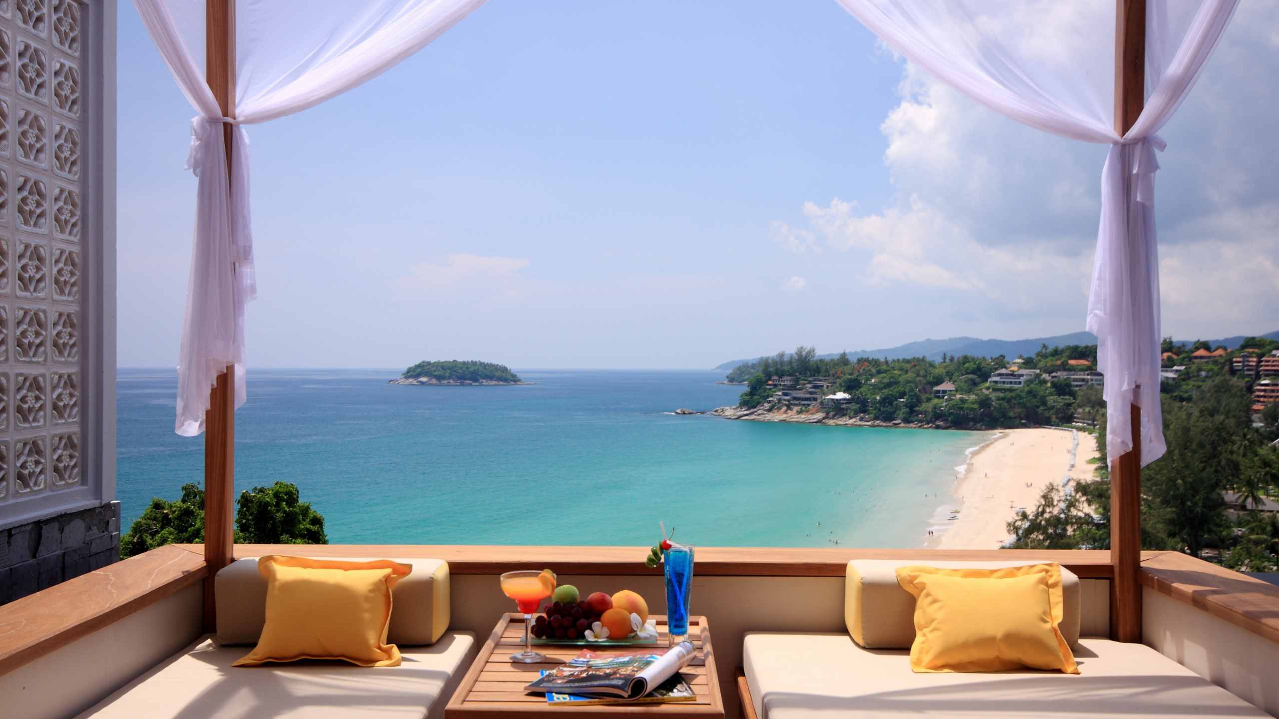 Обои прибежище, отпуск, море, Карибский бассейн, небо в разрешении 2560x1440