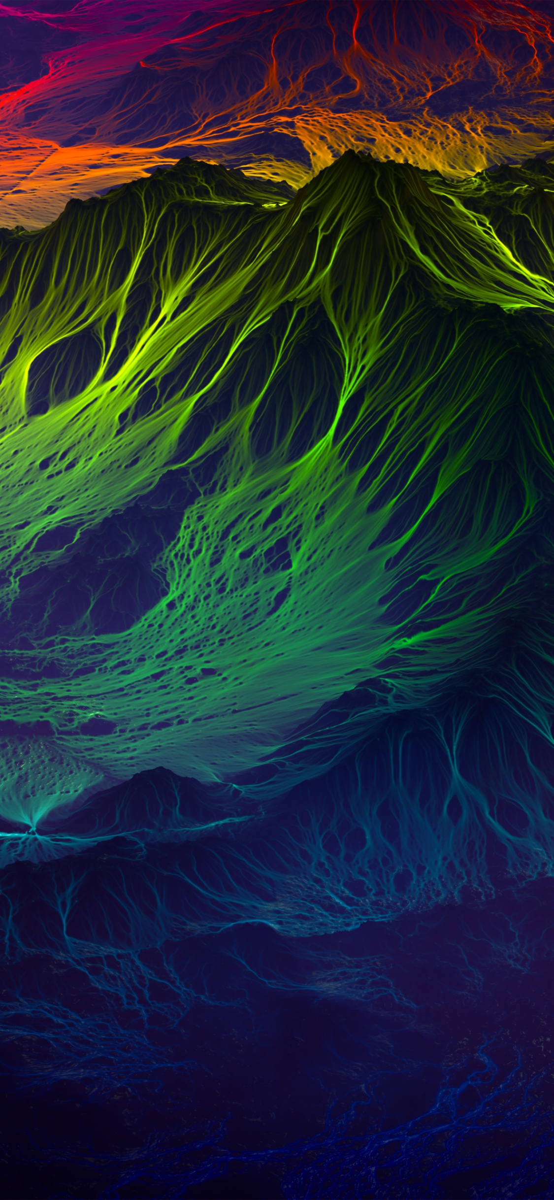 Обои Razer Phone, Razer, Razer Phone 2, ios, красочность в разрешении 1125x2436