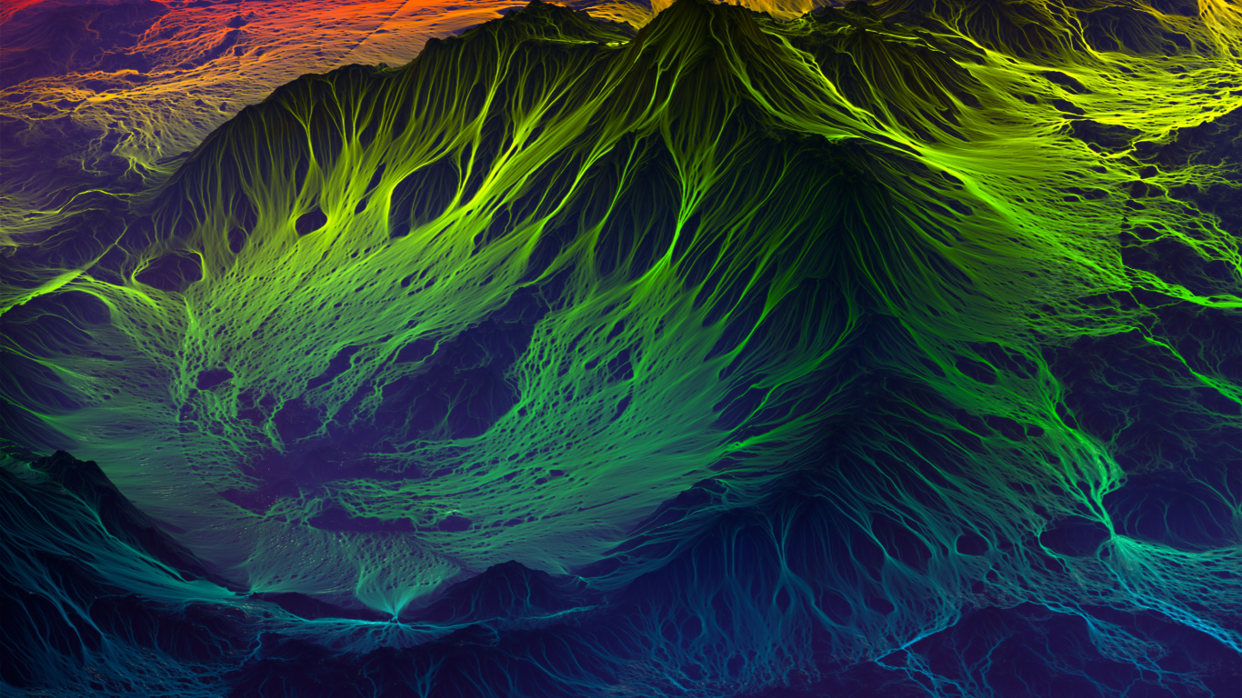 Обои Razer Phone, Razer, Razer Phone 2, ios, красочность в разрешении 1366x768