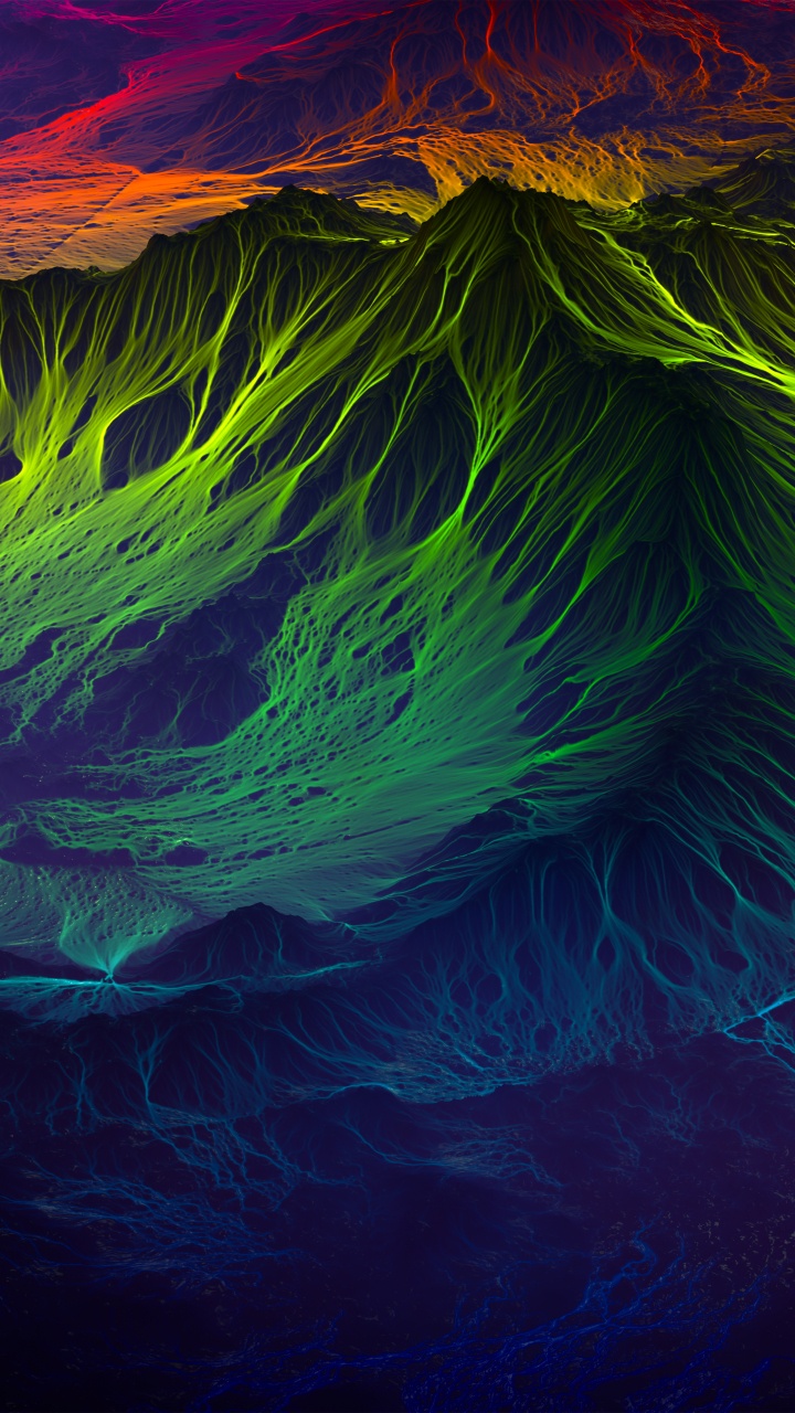 Обои Razer Phone, Razer, Razer Phone 2, ios, красочность в разрешении 720x1280