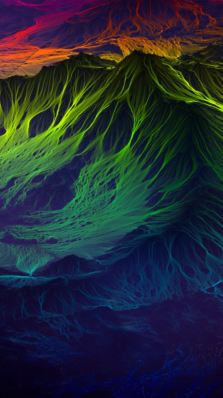 Обои Razer Phone, Razer, Razer Phone 2, ios, красочность в разрешении 750x1334