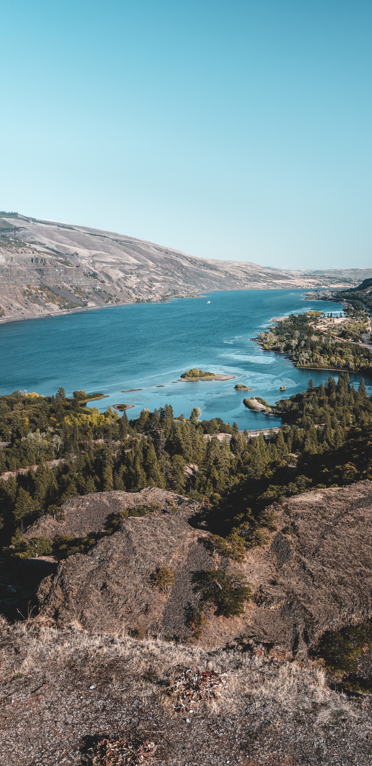 Обои прибрежные и океанические рельефы, водоем, залив, берег, море в разрешении 1440x2960