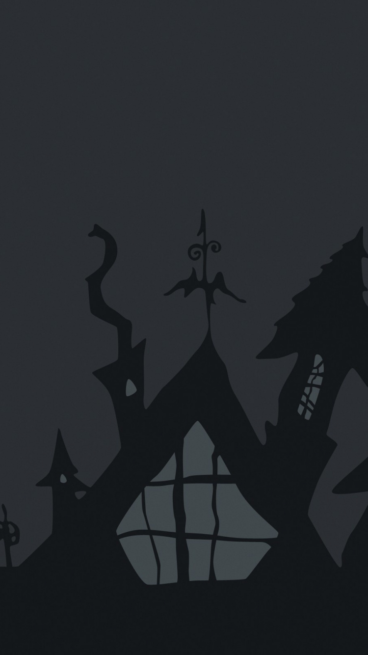 Обои Джек скеллингтон, черный, темнота, графика, черный и белый в разрешении 750x1334