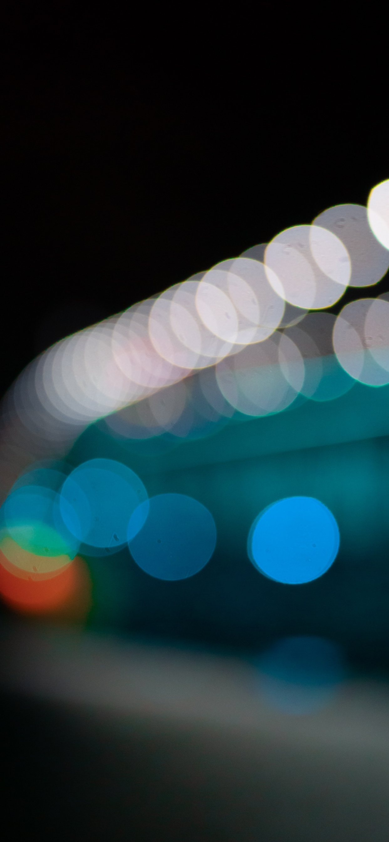 Обои синий, свет, бирюза, освещение, ночь в разрешении 1242x2688