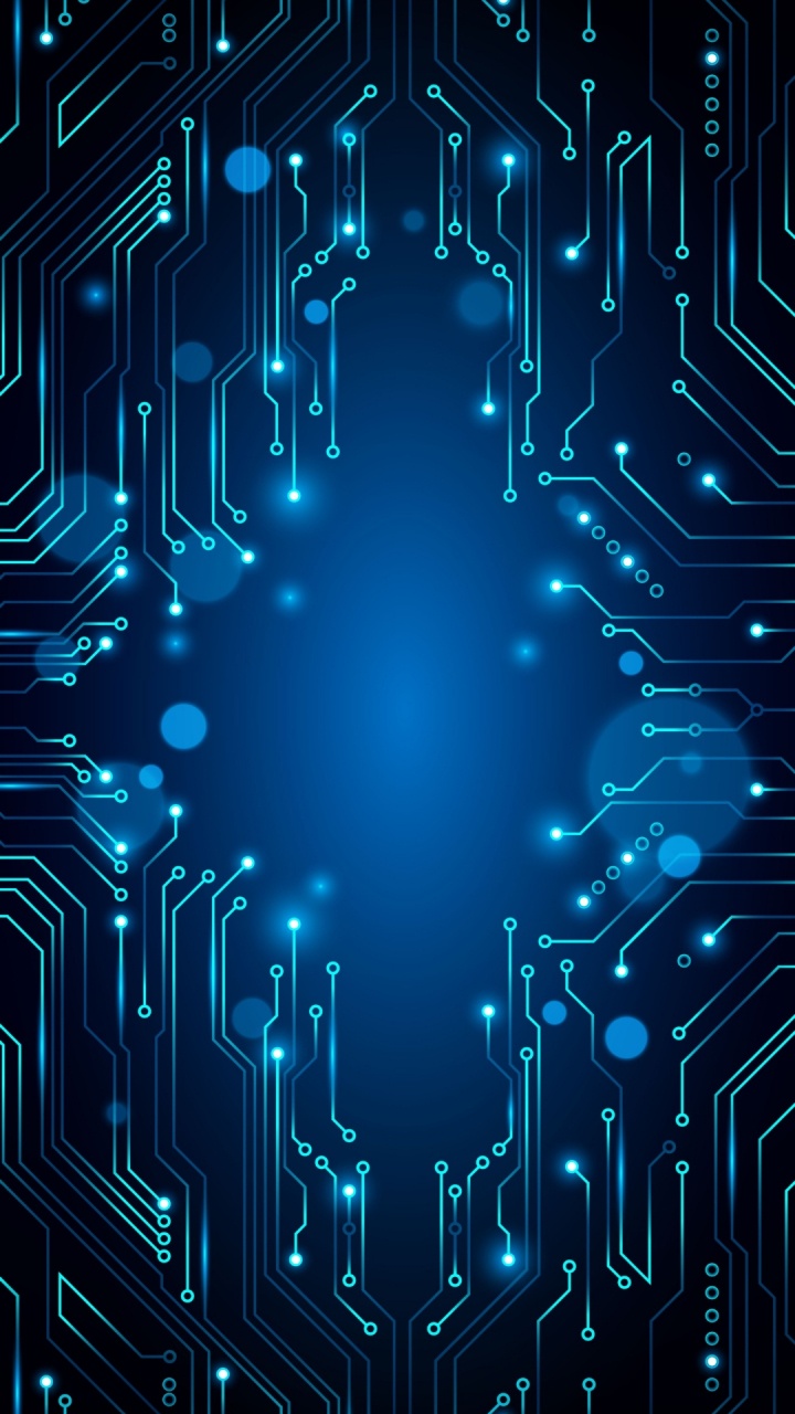 Обои синий, свет, лазурный, арт, линия в разрешении 720x1280