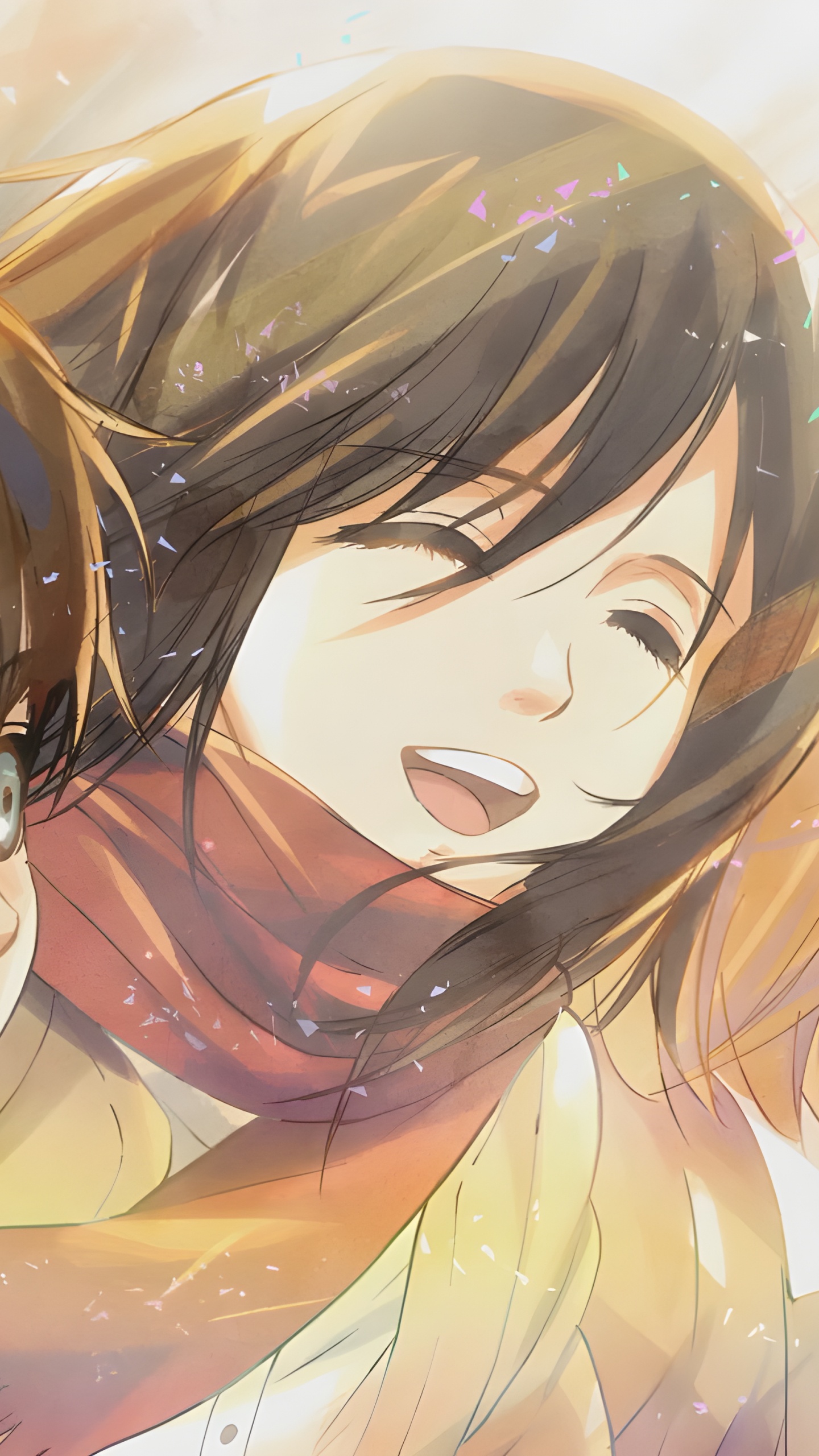 Обои эрен йегер, Микаса Акерман, Армин Арлерт, Леви Аккерман, мультик в разрешении 1440x2560