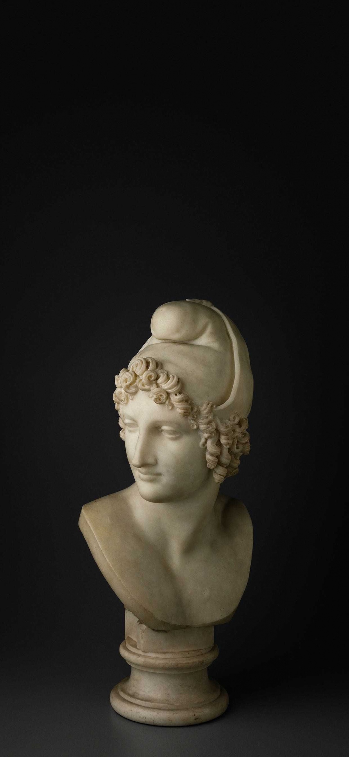 Обои бюст парижа, ваза, арт, резьба по камню, керамический материал в разрешении 1125x2436