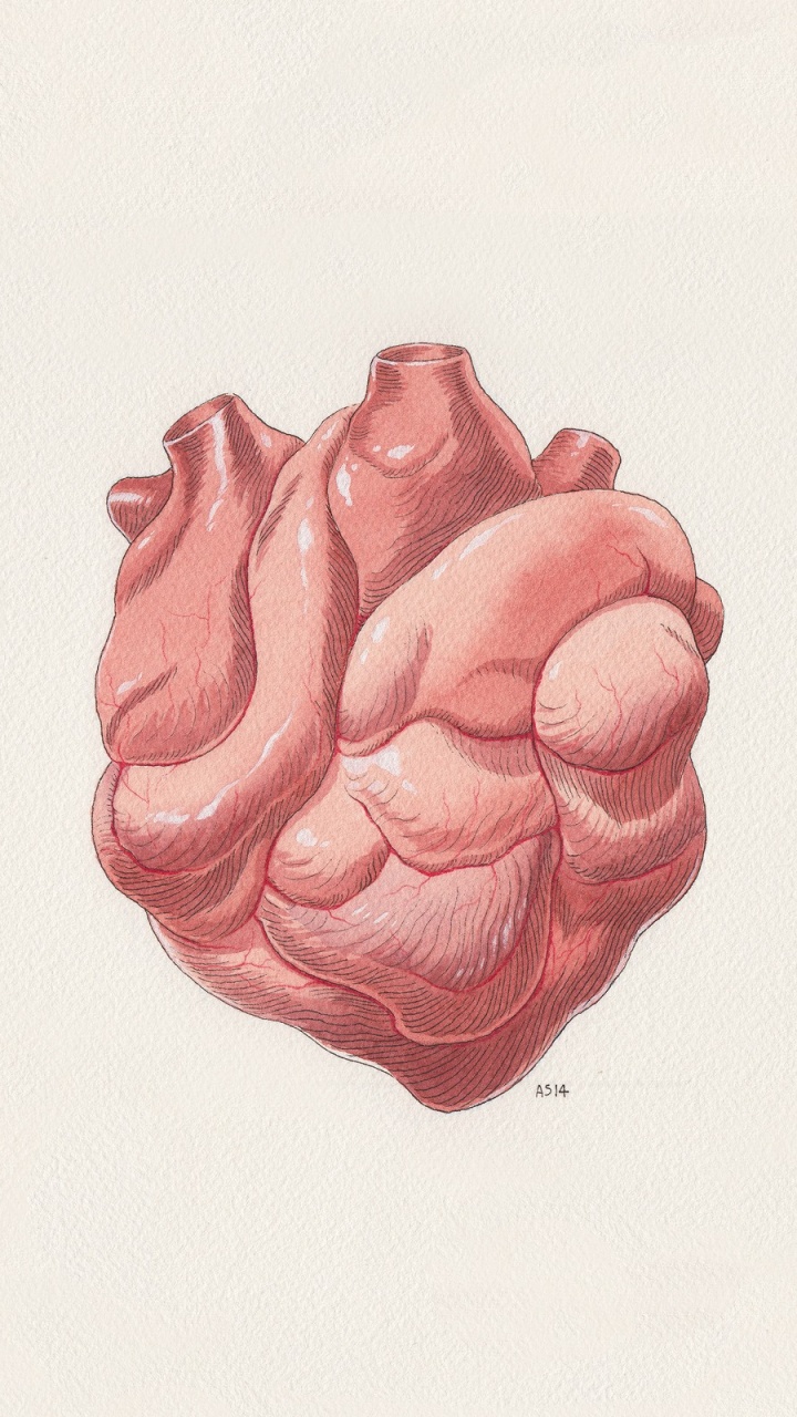 Обои цифровое искусство, сердце, фон в разрешении 720x1280