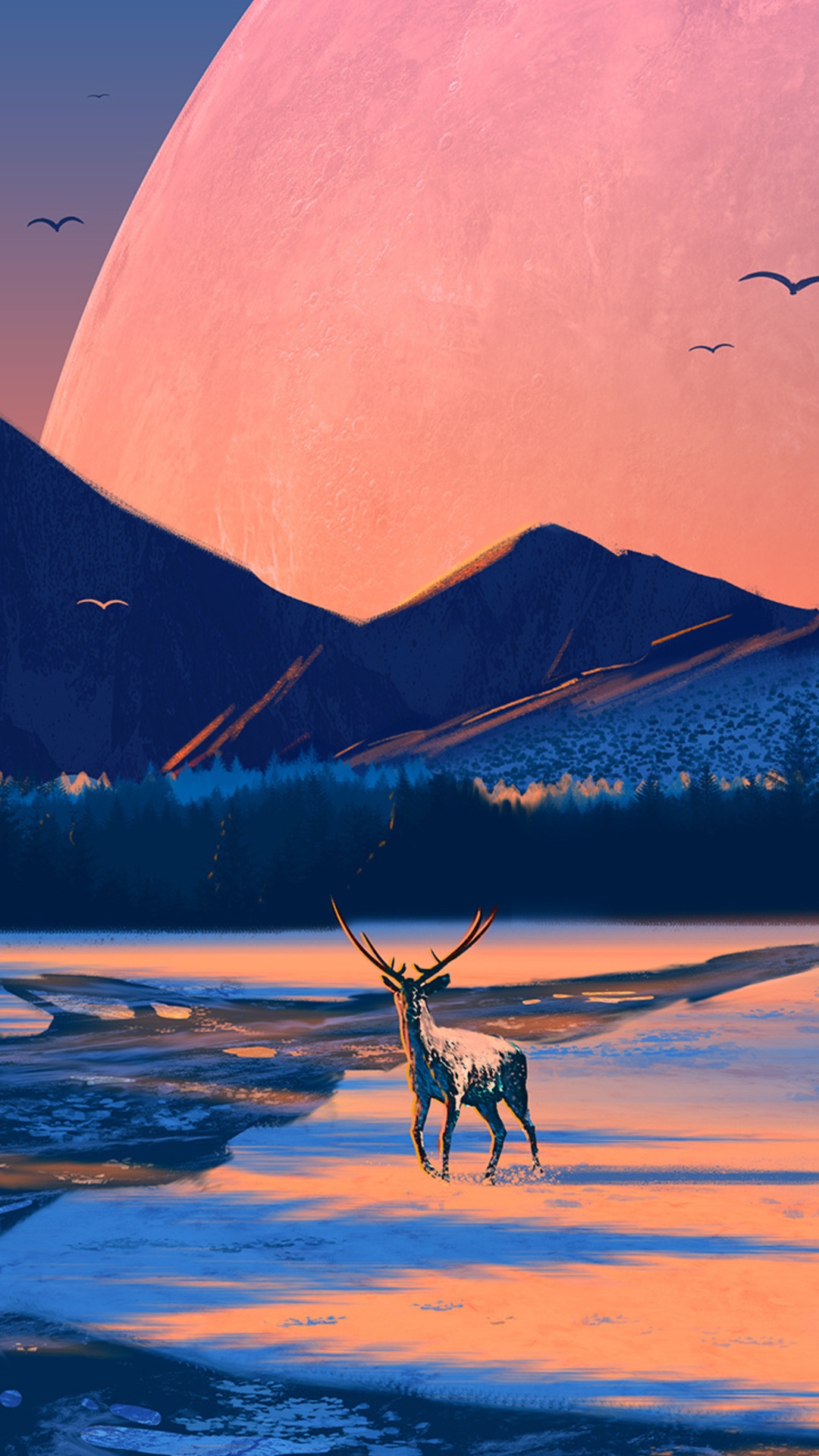 Обои природа, живопись, арт в разрешении 1080x1920