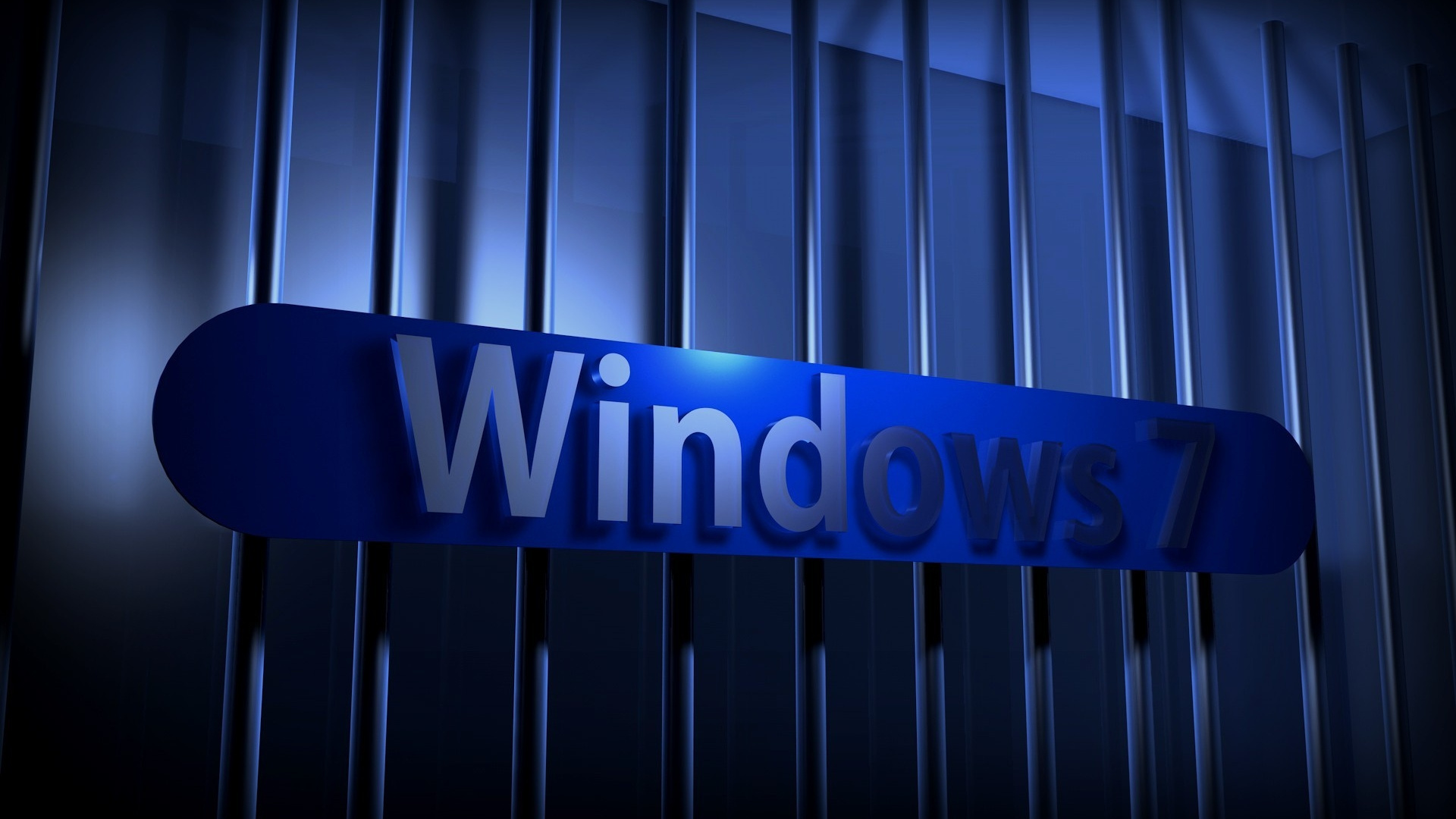 Обои windows 7, microsoft windows, синий, свет, линия в разрешении 1920x1080