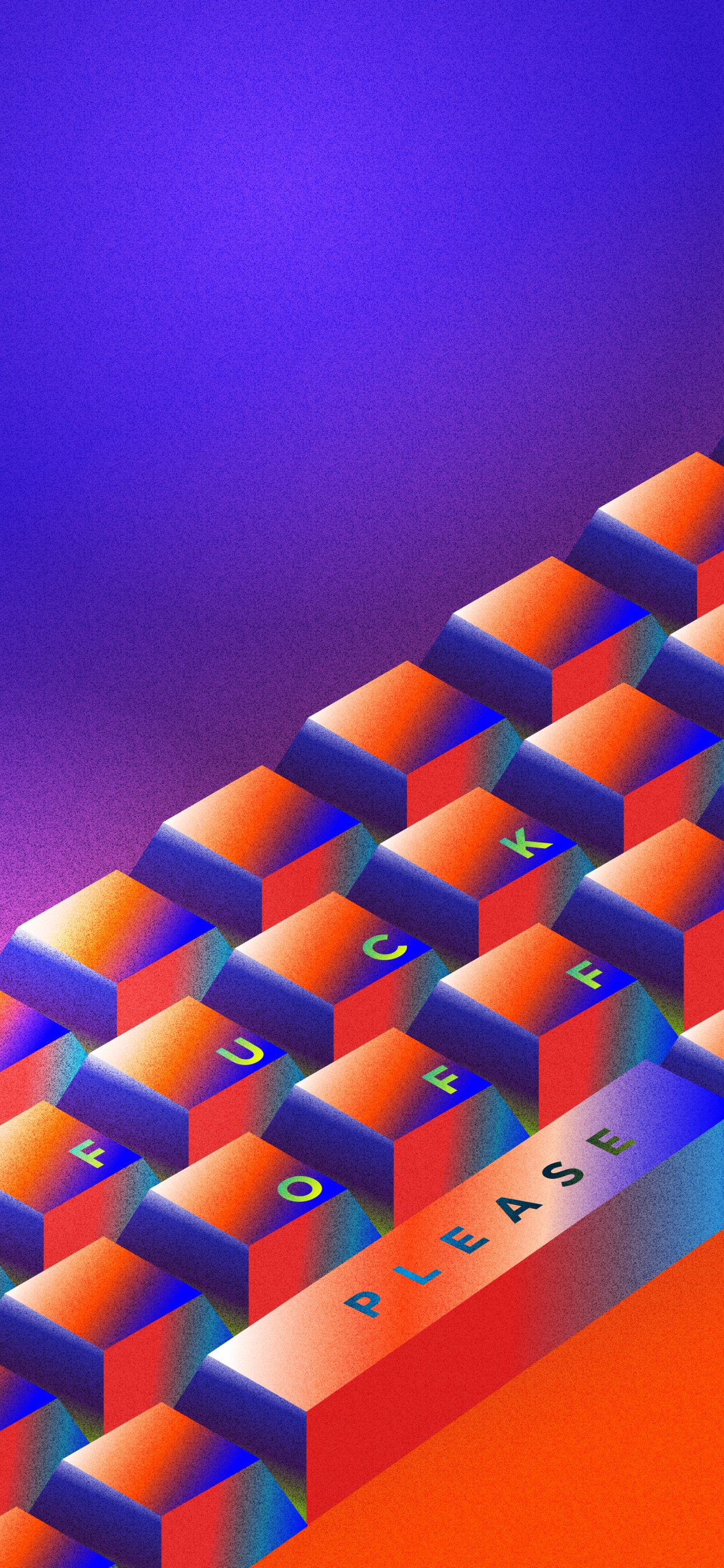 Обои Оранжевый цвет, угол, красочность, прямоугольник, линия в разрешении 1242x2688