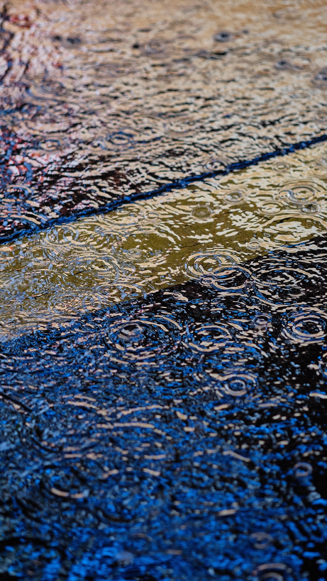 Обои синий, вода, отражение, узор, искусство в разрешении 1080x1920