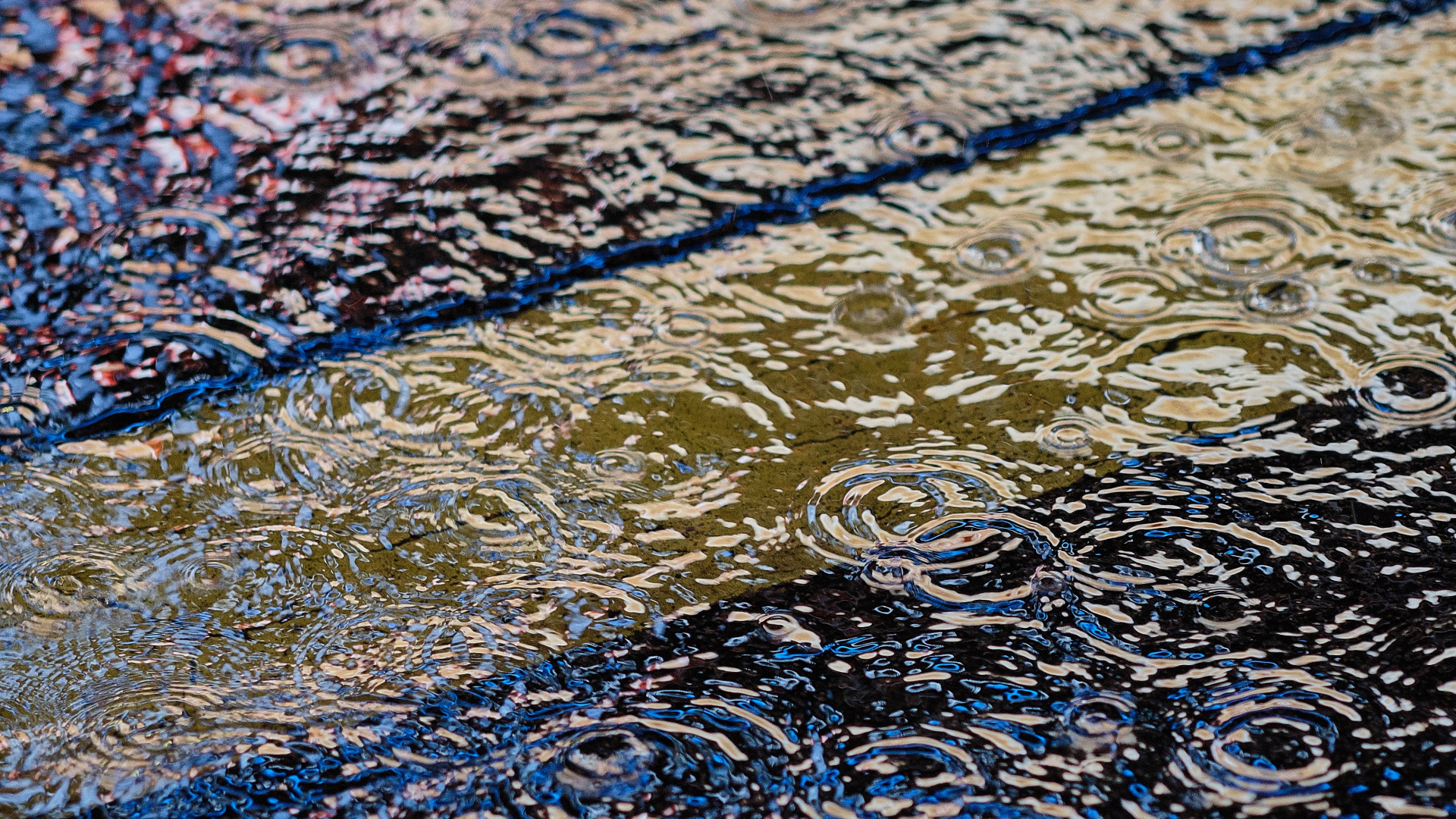 Обои синий, вода, отражение, узор, искусство в разрешении 1920x1080