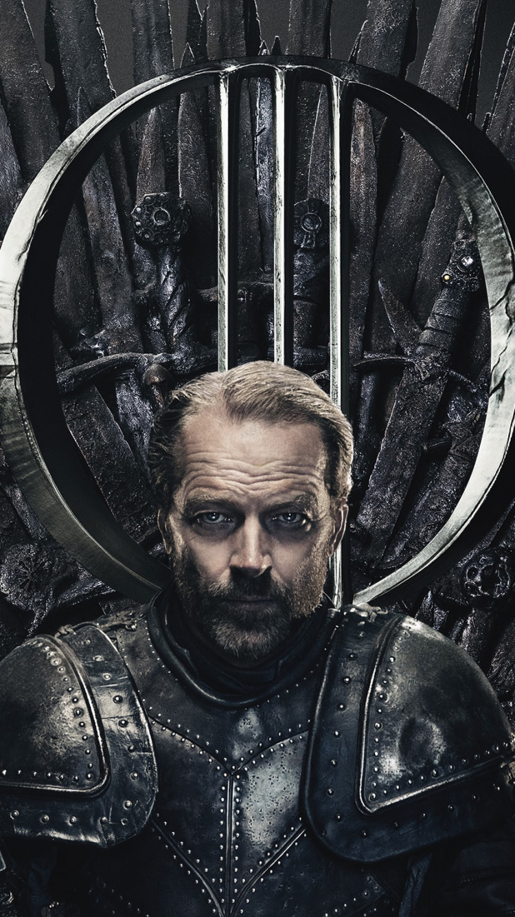 Обои Джорах Мормонт, Игра престолов, Джон Сноу, Игра Престолов - 8 сезон, черный в разрешении 750x1334